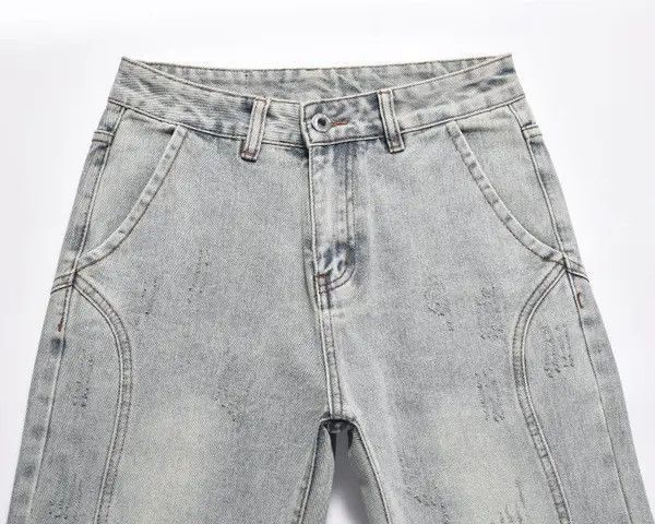 Japanese Brand High street wide-leg blue washed scimitar cargo jeans y2k Size US 32 / EU 48 - 3 Thumbnail