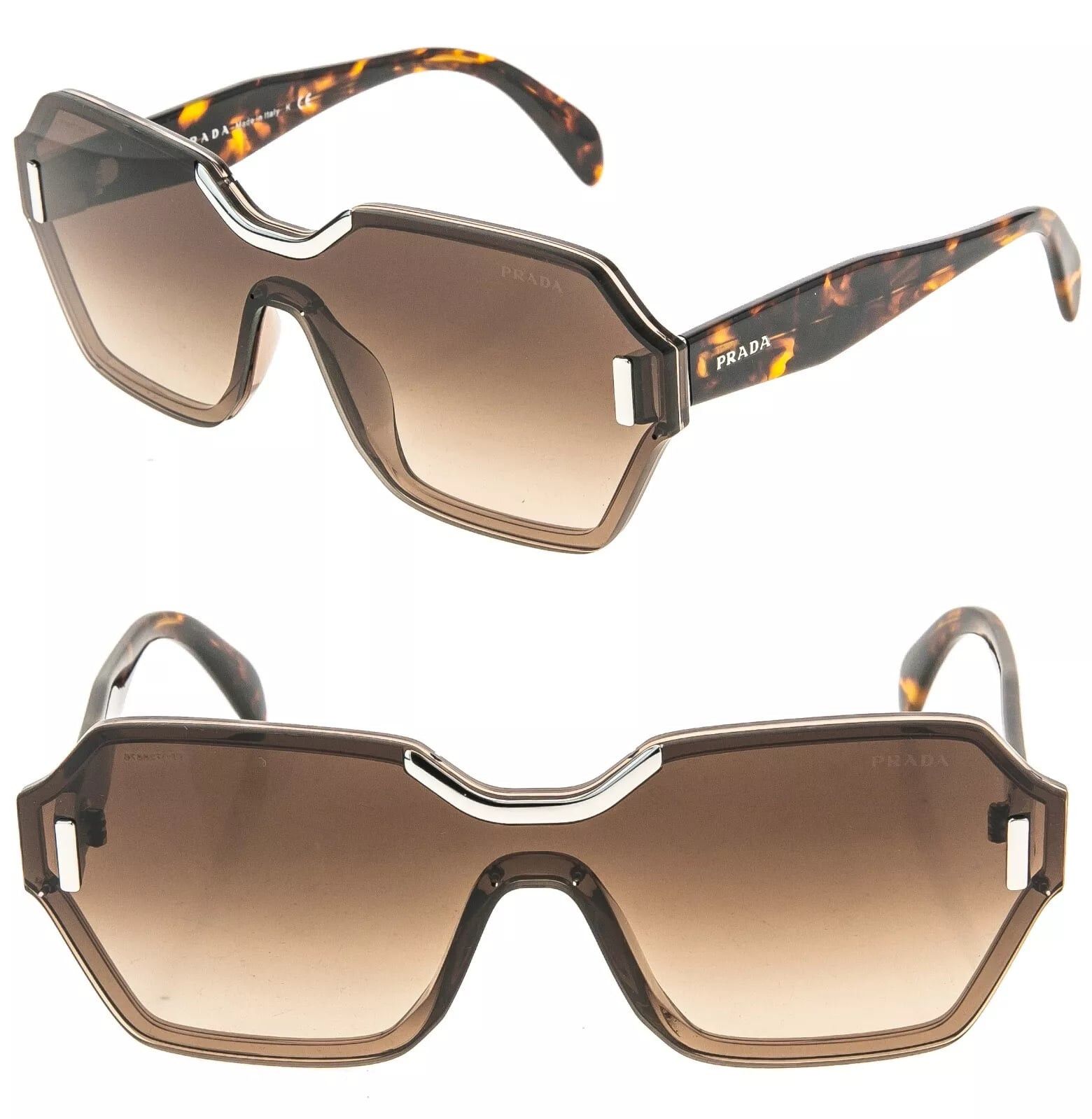Prada PRADA HIDE PR15TS Shield Fashion Bold Sunglasses 15T Size ONE SIZE - 1 Thumbnail