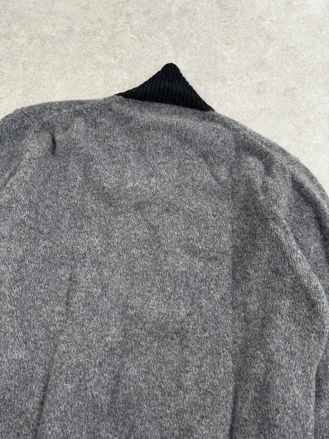 Giorgio Armani 1980s Giorgio Armani Grey & Black Shawl Collar Sweater Size US M / EU 48-50 / 2 - 7 Thumbnail