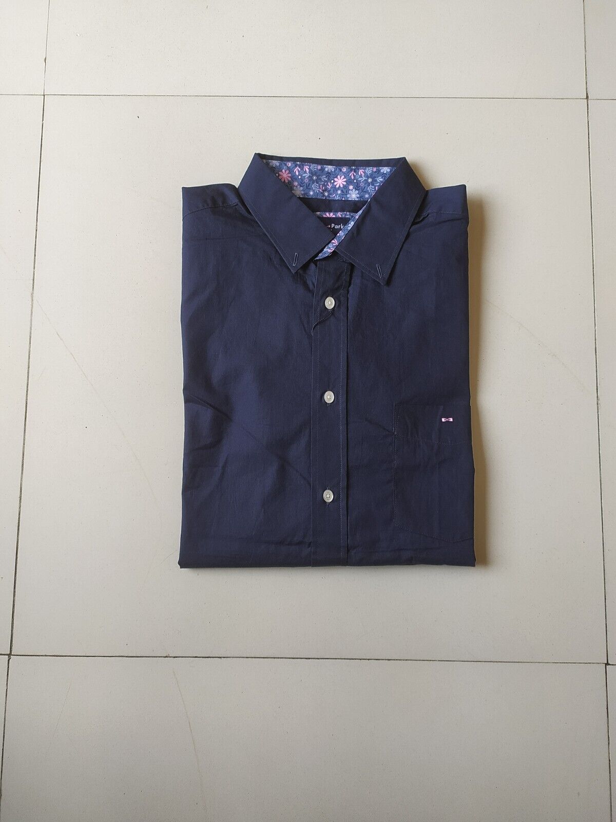 Image of Eden Park Dark Blue Shirt With Contrasting Elbow Patches$140, Men's (Size XL)