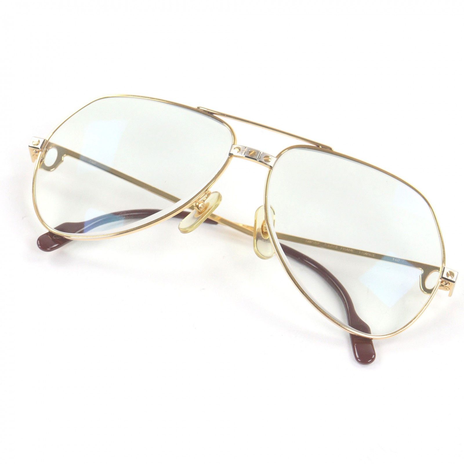 Cartier Cartier Cartier Santos de Cartier Glasses Metal Glasses DUTY FREE for USA Size ONE SIZE - 1 Thumbnail
