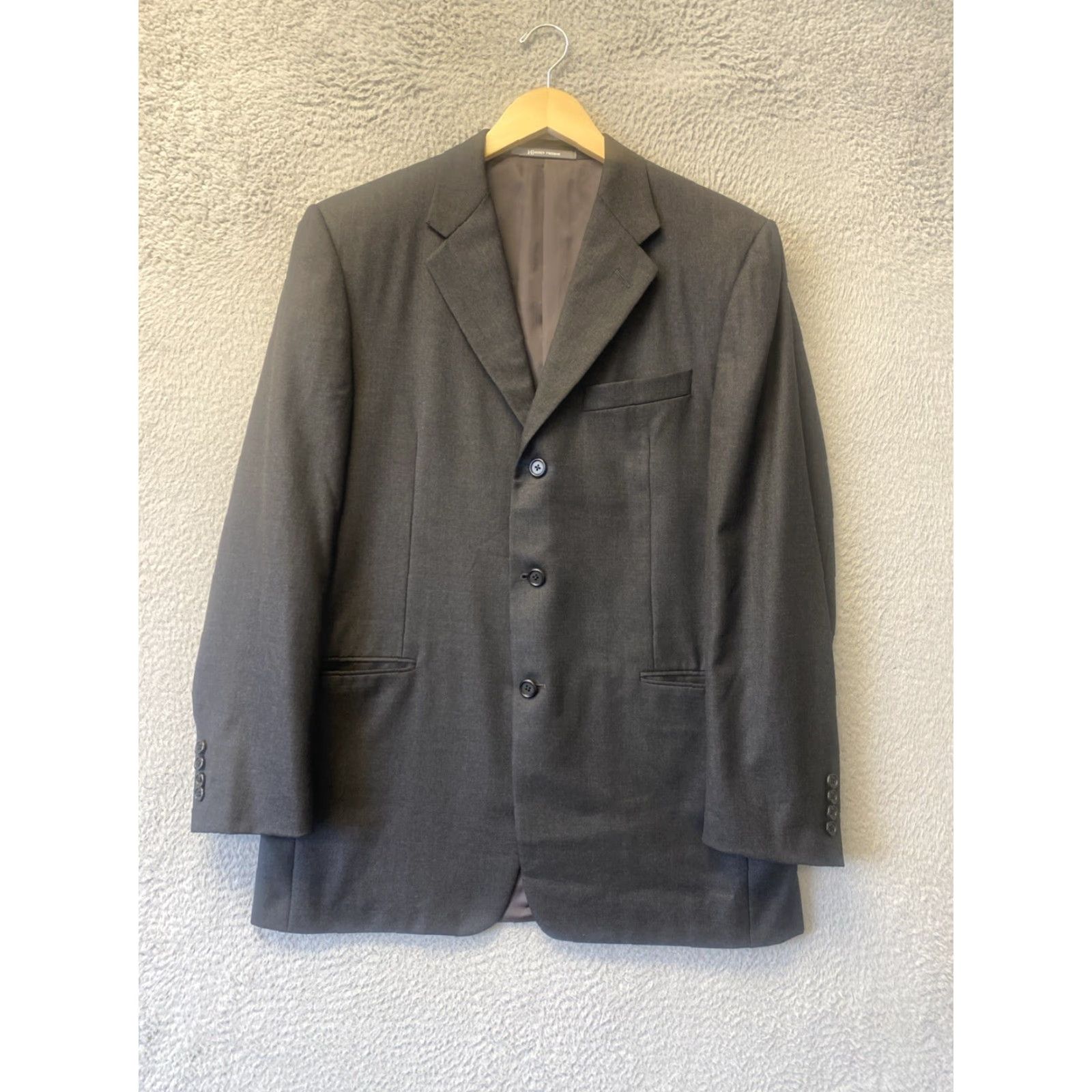 Vintage VINTAGE Hickey Freeman Wool Suit Men’s 40R Gray 3-Button Notch Lapel Formal Business Size 40R - 2 Thumbnail