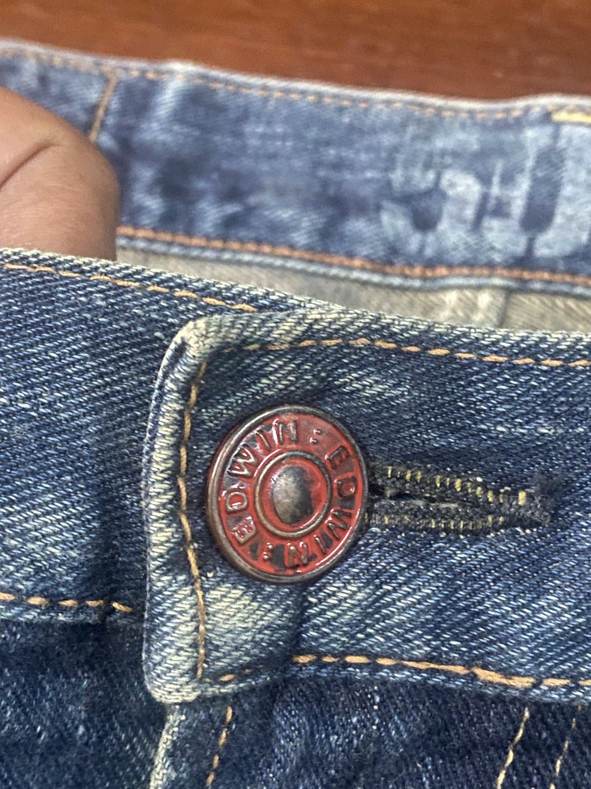 Edwin Fire Edwin 503 blue trip Flare Distressed Denim Size US 38 / EU 54 - 17 Thumbnail