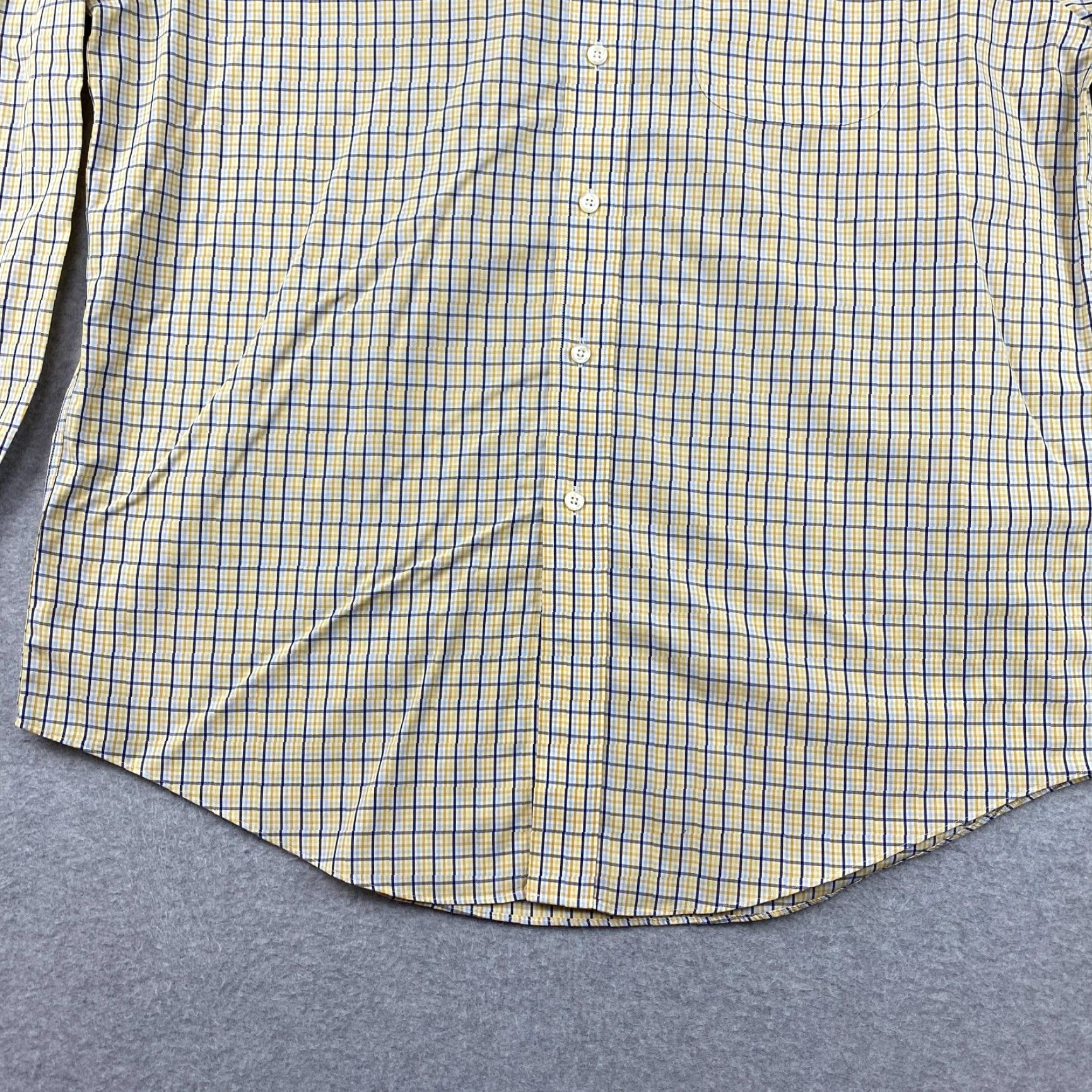 Brooks Brothers Brooks Brothers 346 Button-Up Shirt Mens Large Yellow Check Non Iron Pocket Button-Down Plaid Casual Shirt Size US L / EU 52-54 / 3 - 3 Thumbnail