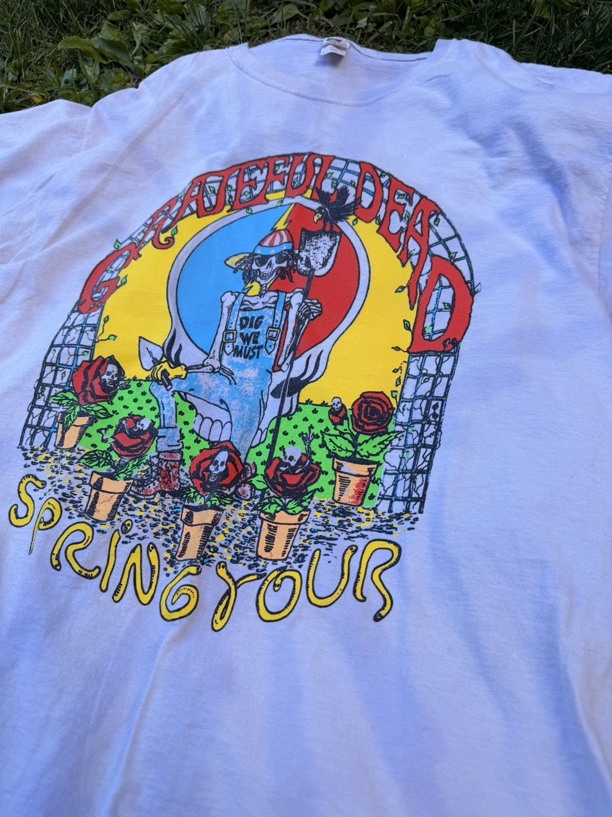 Vintage VTG Grateful Dead Dig We Must Spring Tour tee Size Large Size US L / EU 52-54 / 3 - 2 Thumbnail