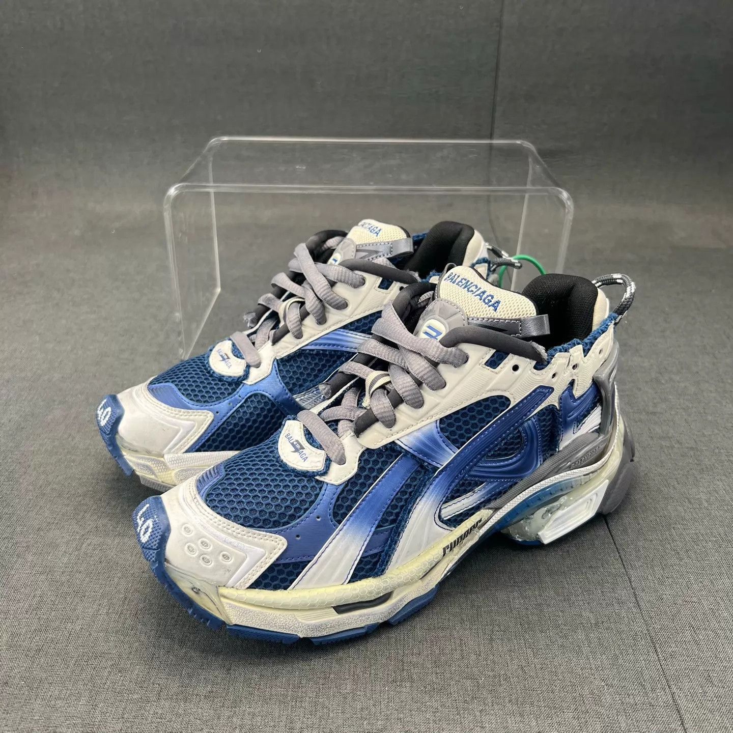 Balenciaga Blue Low-Top Sneakers Size 7 Size US 7 / EU 40 - 1 Thumbnail