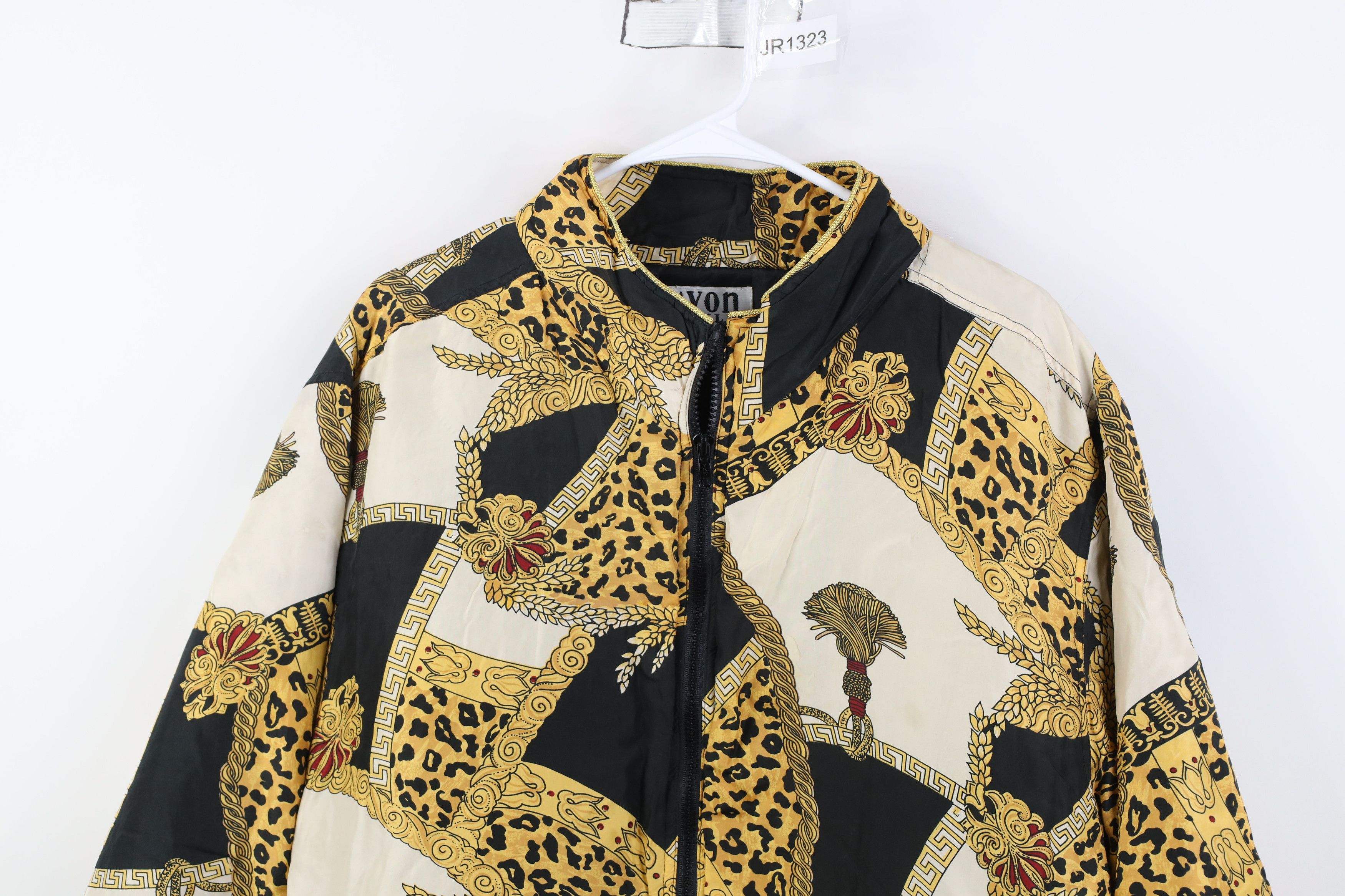 Vintage Vintage 90s Streetwear Leopard Tassel Puffer Jacket Coat Size XL / US 12-14 / IT 48-50 - 2 Thumbnail