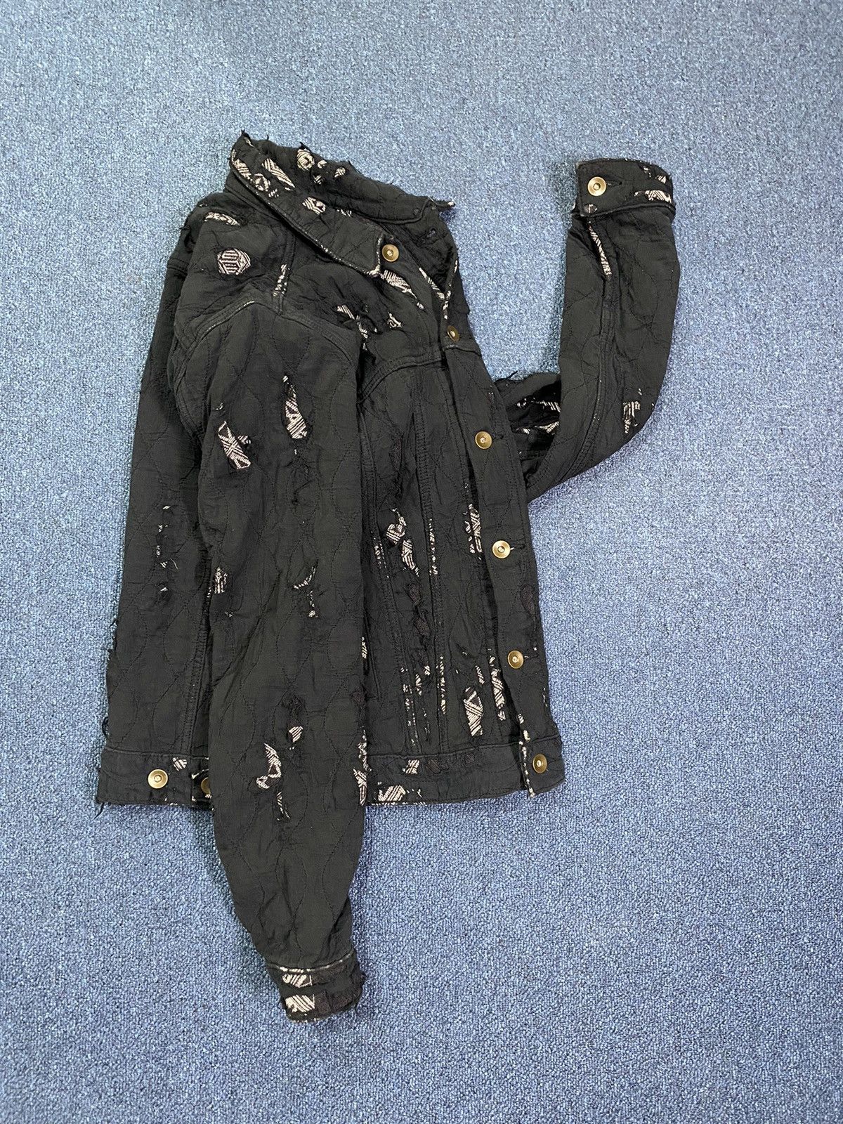 Blackmeans BLACKMEANS DISTRESSED CRUST COTTON JACKET Size S / US 4 / IT 40 - 1 Thumbnail
