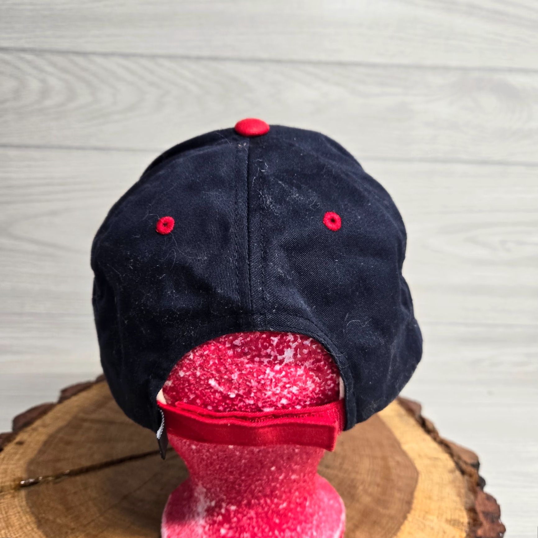Vintage C Cee Black Red Adult Adjustable Strapback Trucker Hat Cap Size ONE SIZE - 3 Thumbnail