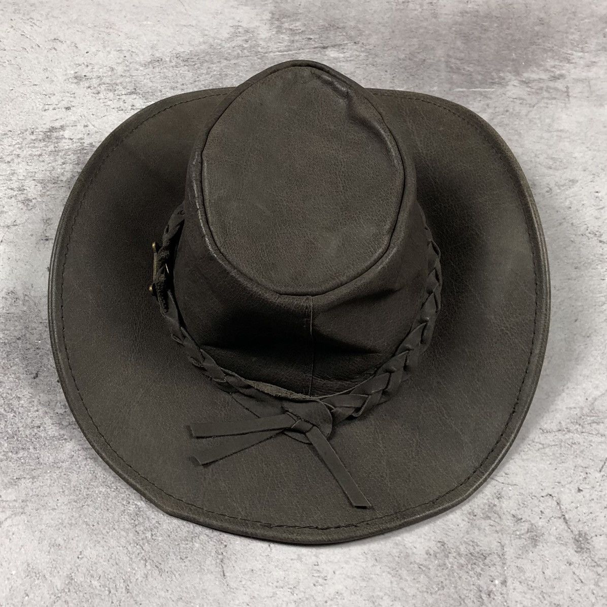 Genuine Leather Driza-Bone Australia Leather Kangaroo Western Cowboy Hat Size ONE SIZE - 5 Thumbnail