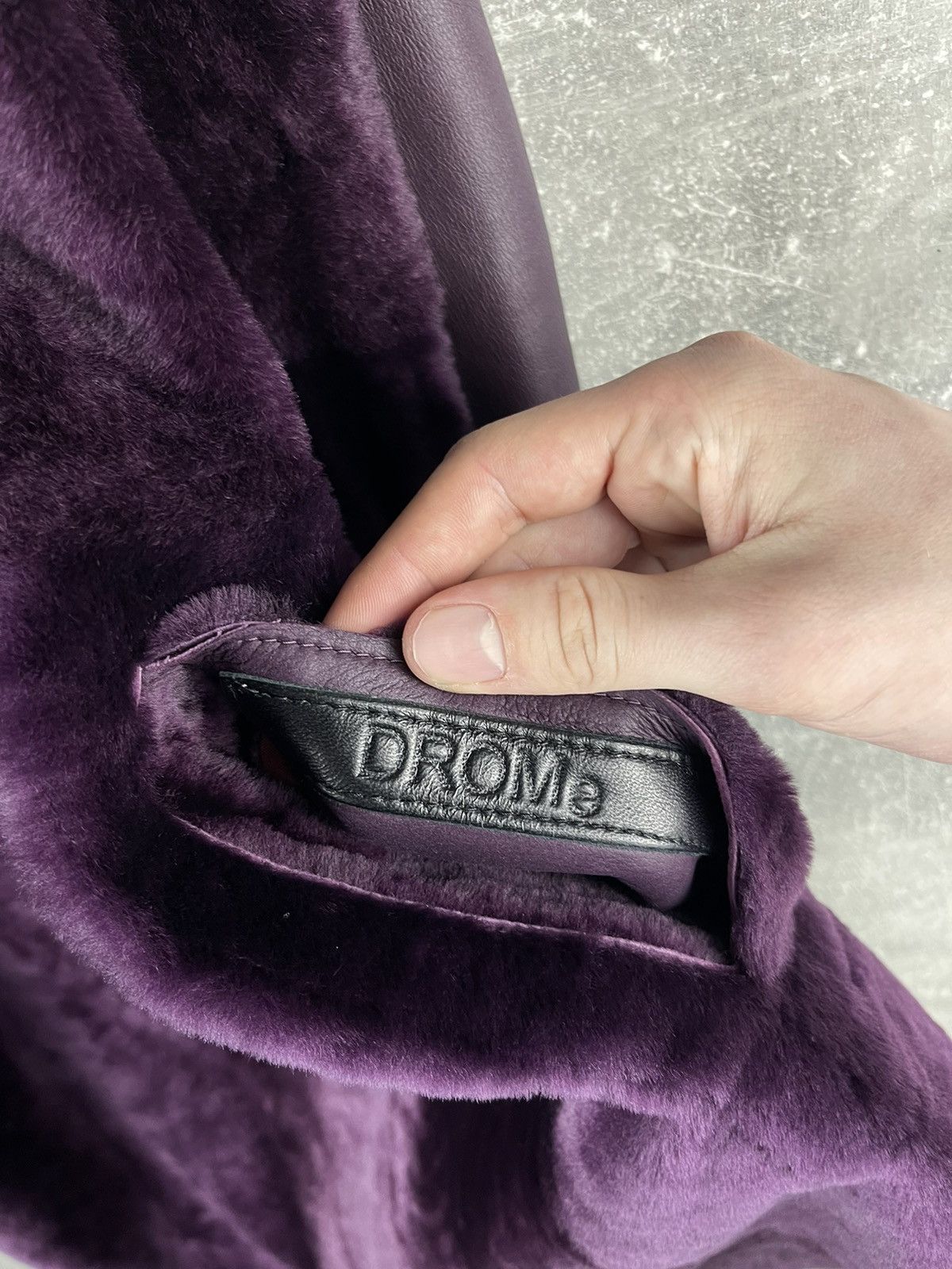 Drome DROMe Italian Shearling & Lambskin Leather Coat Aubergine Size M / US 6-8 / IT 42-44 - 11 Thumbnail