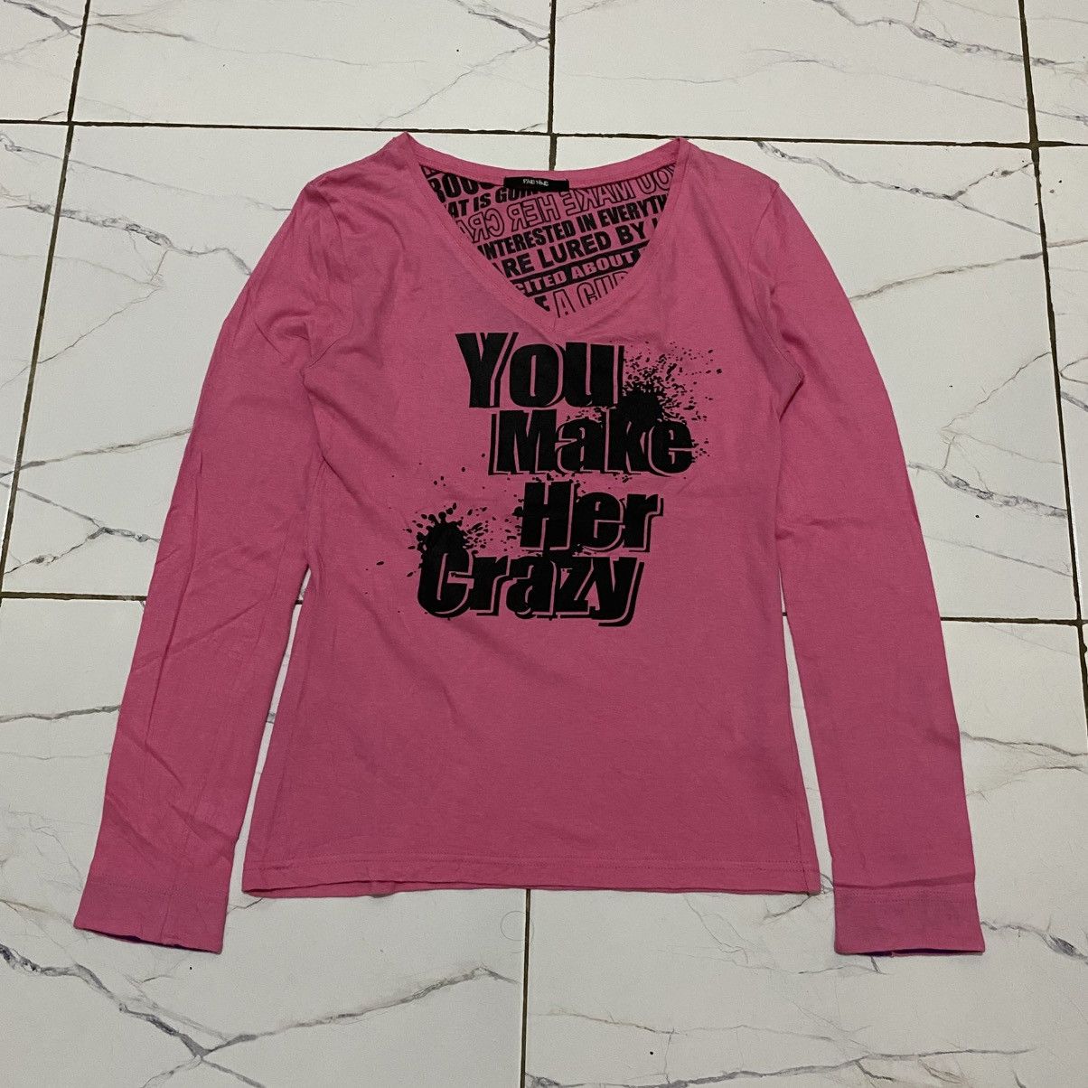 Japanese Brand 2000s Pine Nine “You Make Her Crazy” Longsleeve Size L / US 10 / IT 46 - 2 Thumbnail