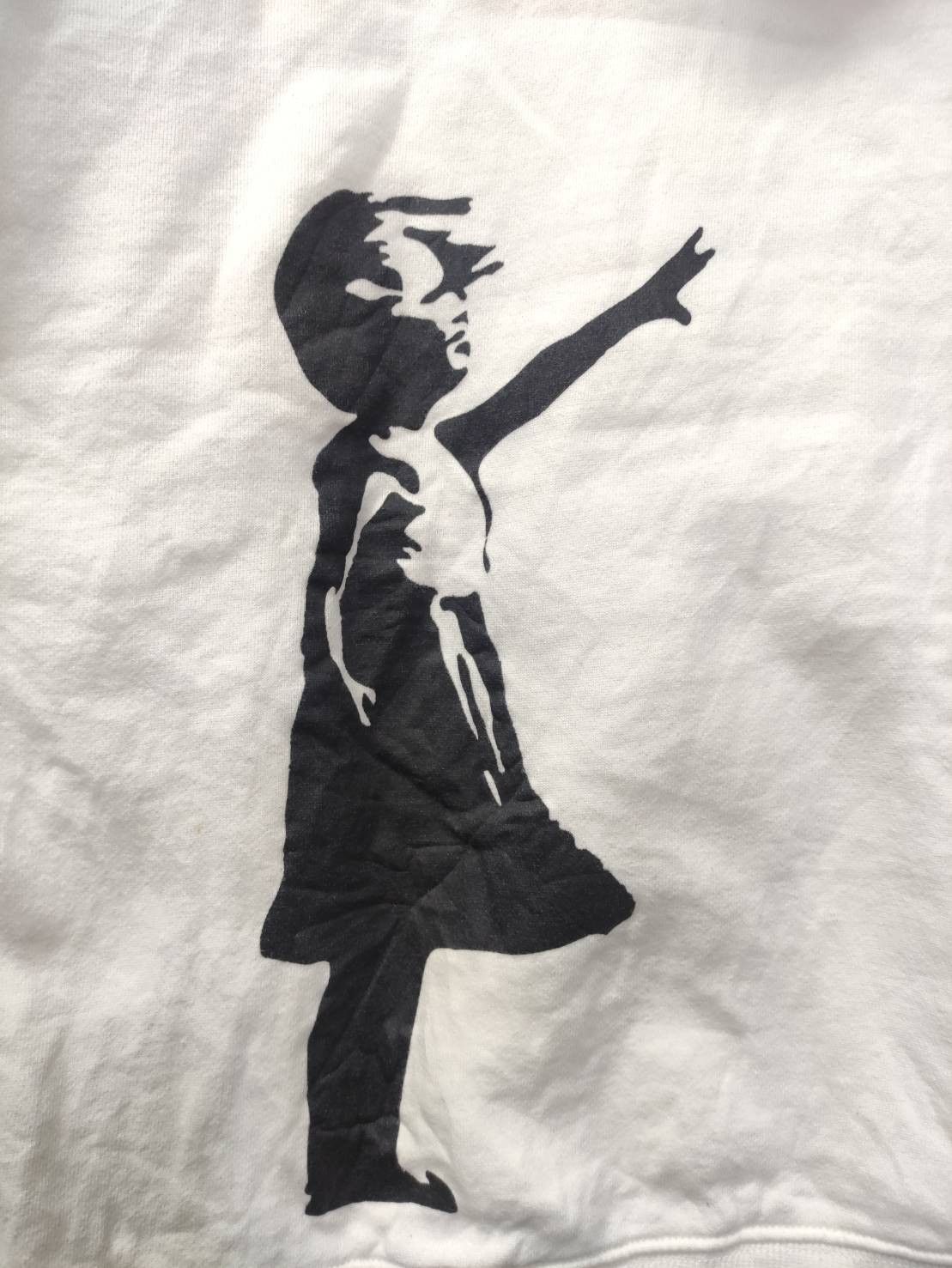 Japanese Brand Banksy " Girl with Balloon " Japan Tour Exhibition Hoodie Size US M / EU 48-50 / 2 - 8 Thumbnail