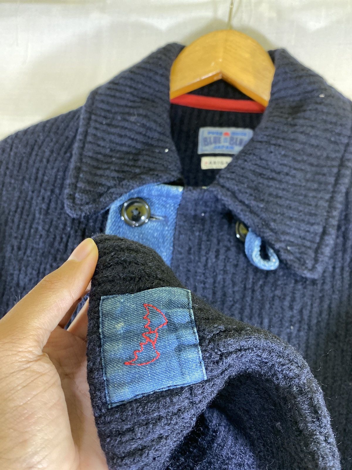 Blue Blue Japan indigo pure blue deck coat knit Size US M / EU 48-50 / 2 - 3 Thumbnail