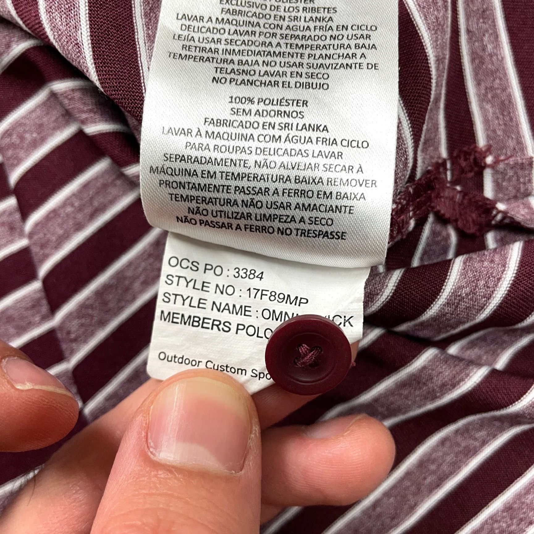 Vintage Columbia Golf Polo Shirt Mens XL Maroon Striped Short Sleeve Collared Active Top Size US XL / EU 56 / 4 - 7 Thumbnail