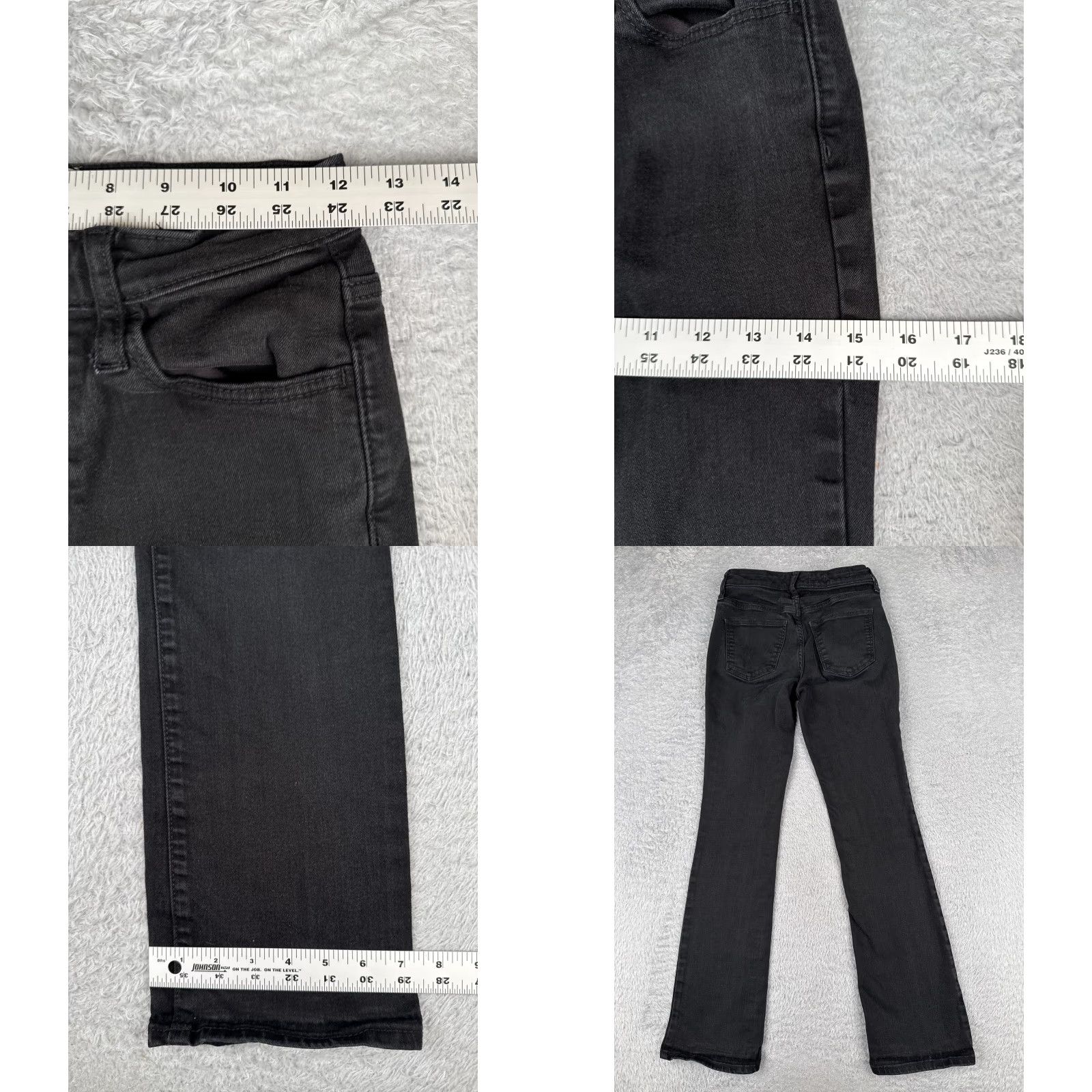 Vintage Universal Thread Jeans Women 00 Black Denim Bootcut Jeans Mid Rise 5-Pocket Cotton Cotton 24x29 Black Women Jeans 00 Regular Size 24" / US 00 / IT 34 - 9 Thumbnail