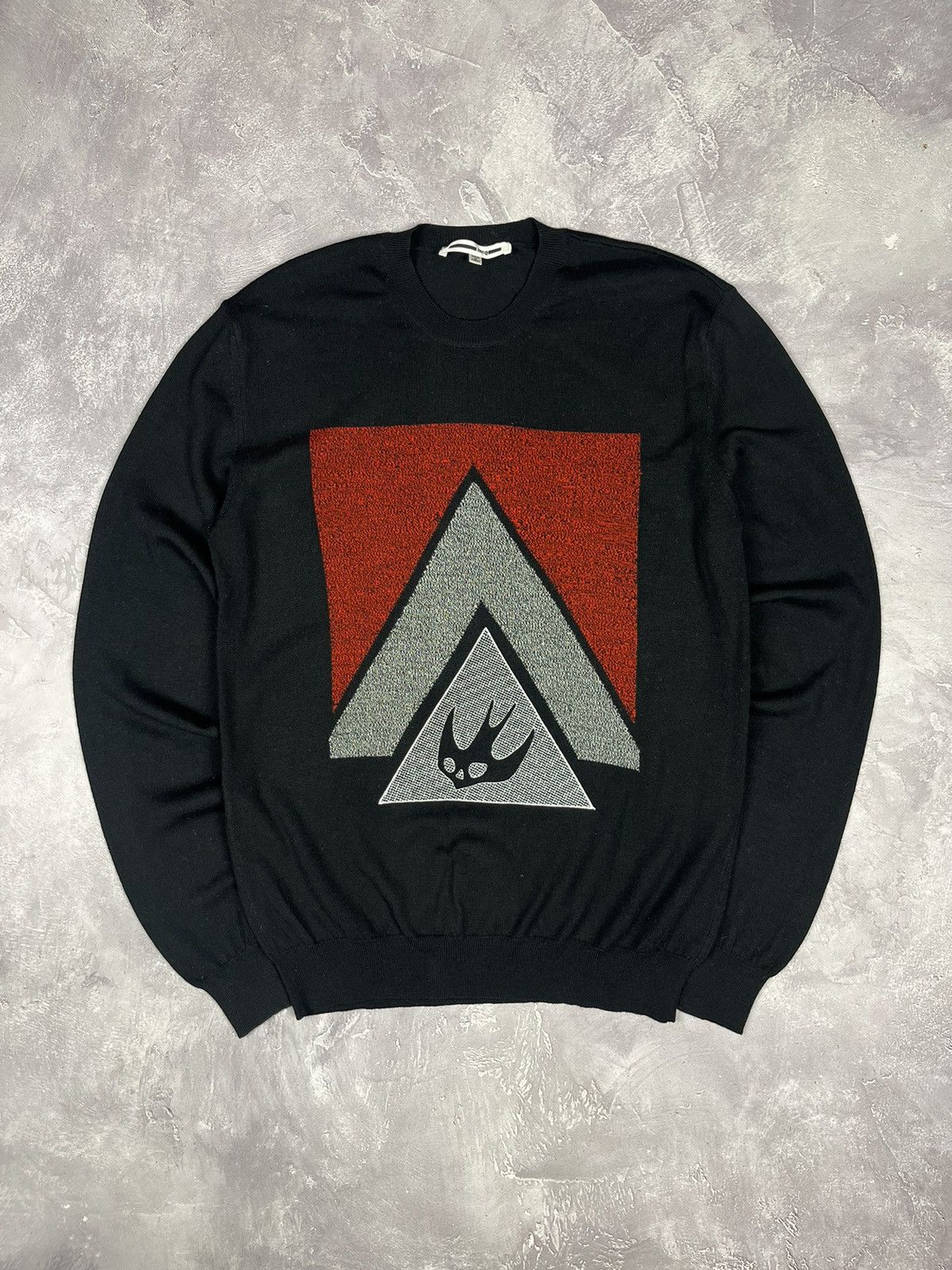 Alexander McQueen Alexander McQueen Big Logo Black Wool sweater Size US S / EU 44-46 / 1 - 1 Thumbnail