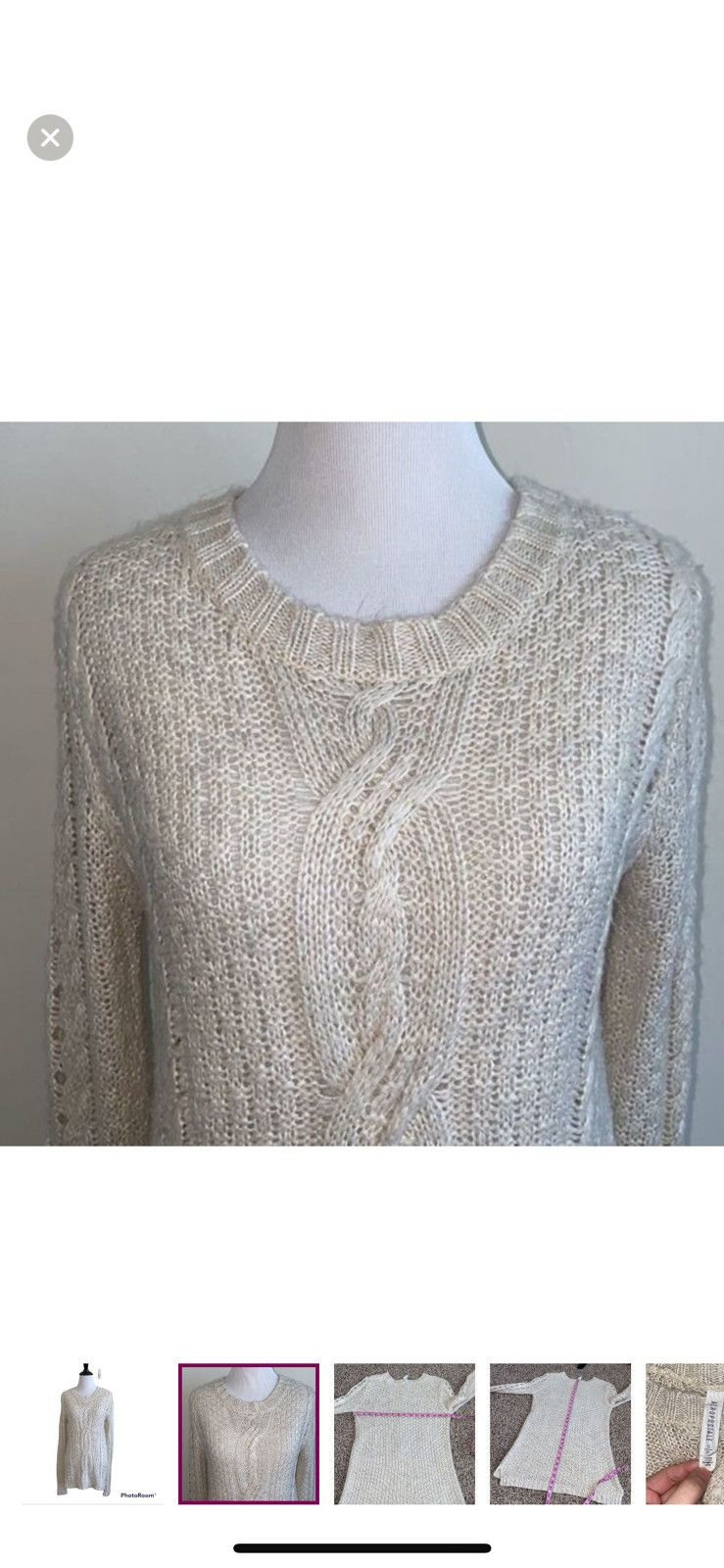 Aeropostale Aeropostale small cream crewneck sweater Size S / US 4 / IT 40 - 4 Thumbnail
