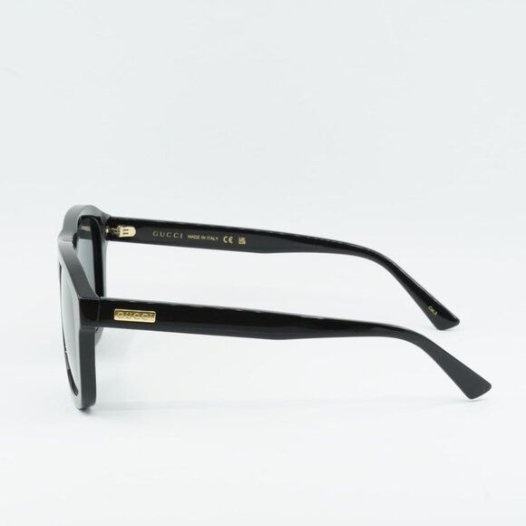 Gucci Gucci GG1316S 001 Sunglasses Black Aviator Frame, Grey Size ONE SIZE - 9 Thumbnail