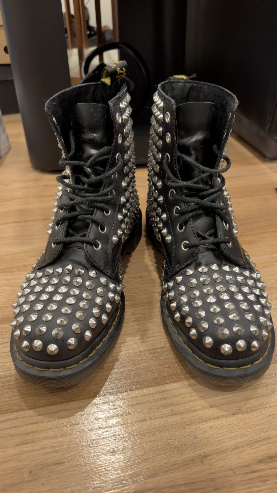 Dr. Martens Doc Marten Leather studded boots Size US 9 / EU 42 - 2 Thumbnail