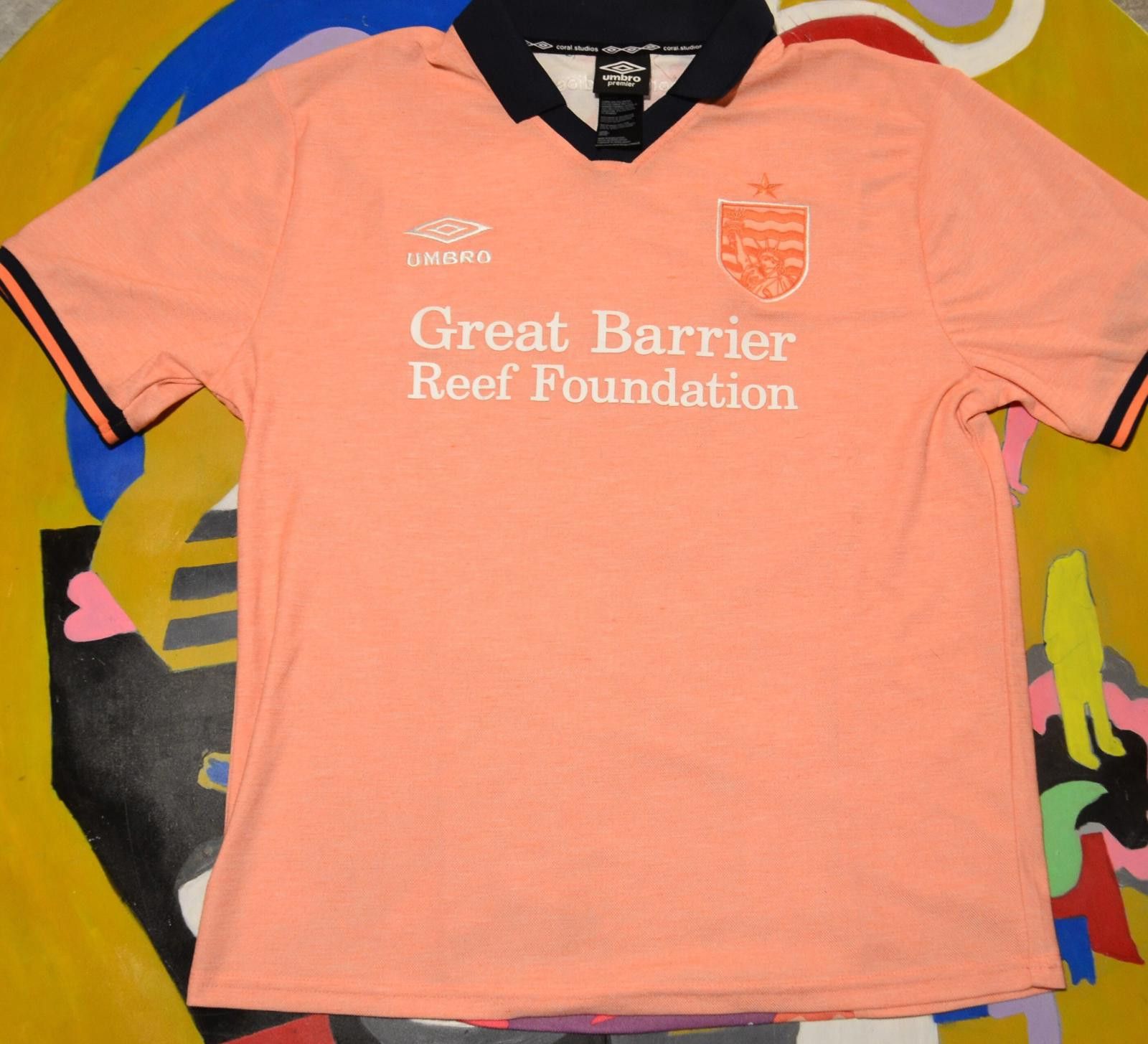 Umbro Vintage Umbro Premier Coral Studios Men's Soccer Polo Size US L / EU 52-54 / 3 - 1 Thumbnail