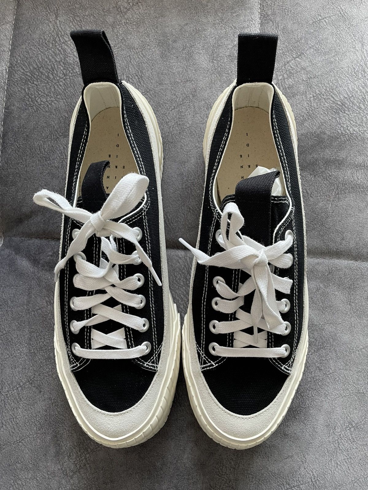 The Viridi Anne Rubberised Real Leather Low Top Sneakers