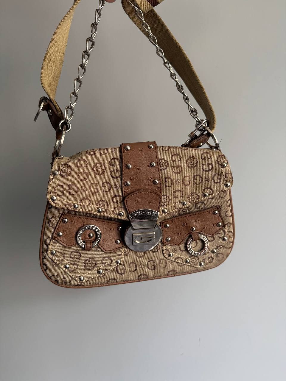 Guess Y2K Vintage Gussaci monogram shoulder bag guess style Size ONE SIZE - 8 Thumbnail