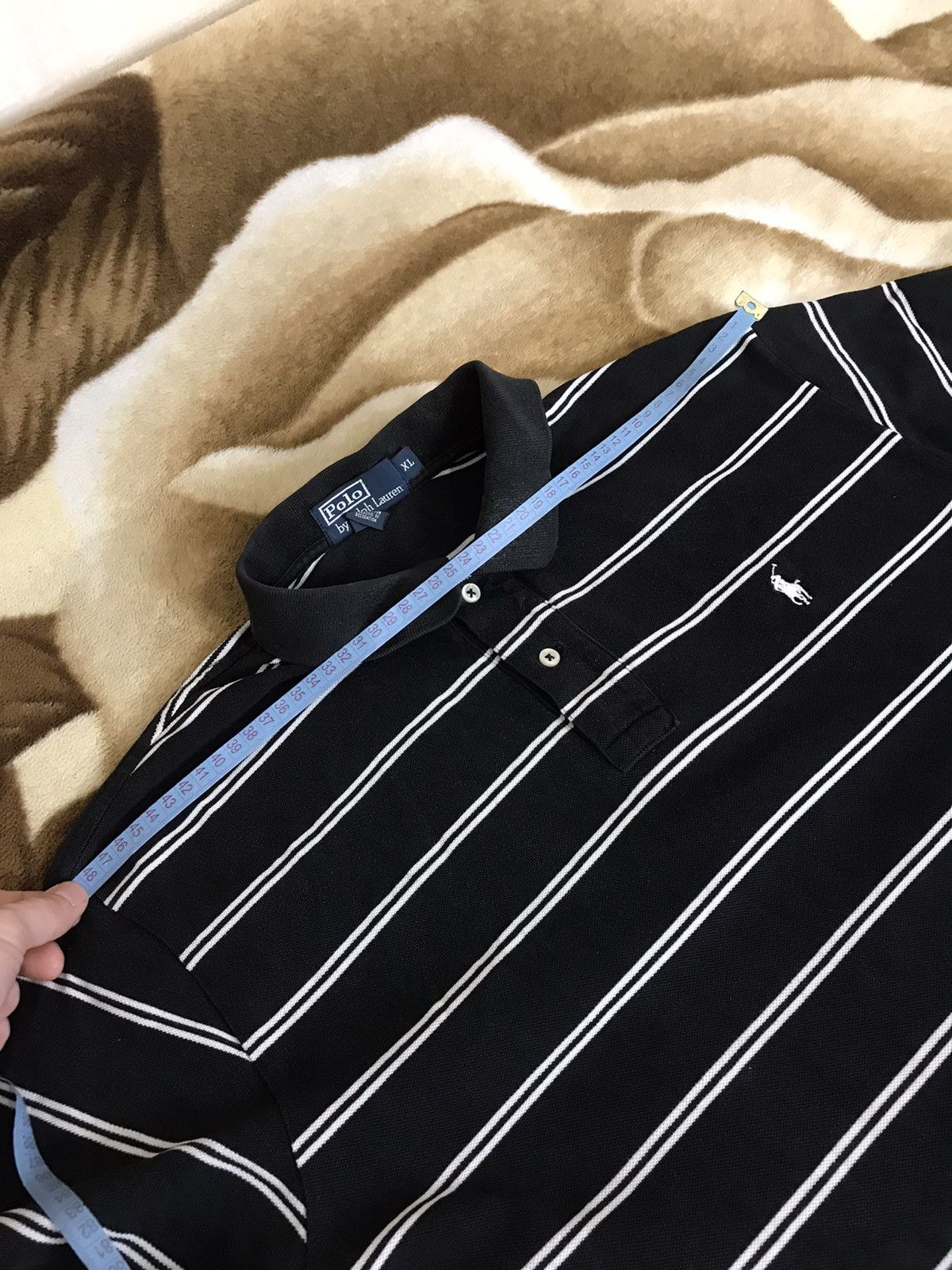 Polo Ralph Lauren × Vintage 🖤 Vintage Ralph Lauren Chief Keef Faded Polo Striped Shirt 🔥 Size US XL / EU 56 / 4 - 15 Thumbnail