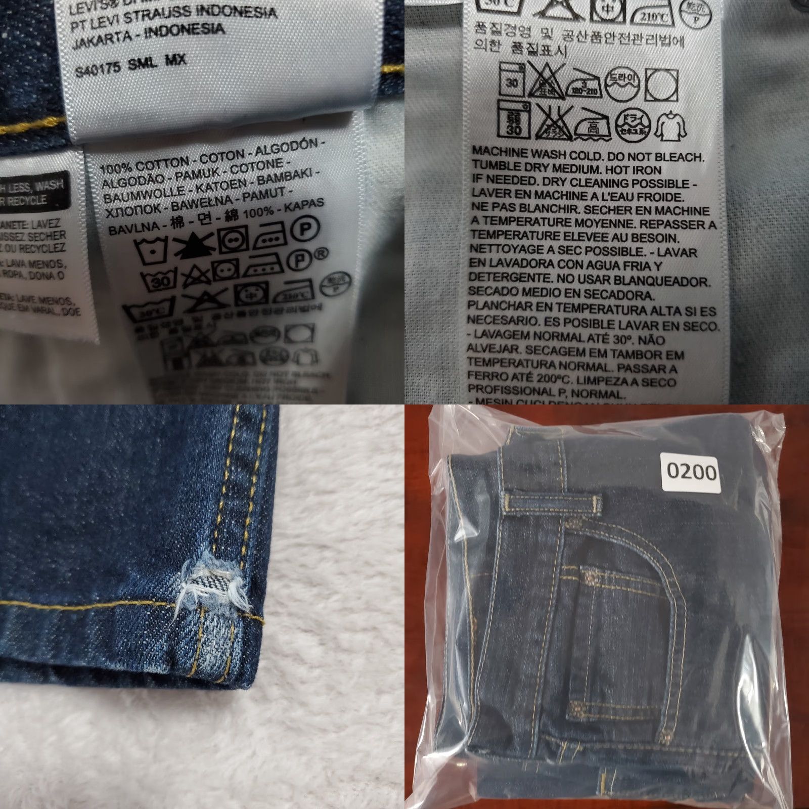Levi's VINTAGE Levi's 505 Jeans Men 32X34 Blue Straight Leg Regular Fit Denim 30X32 FLAW Size US 30 / EU 46 - 9 Thumbnail