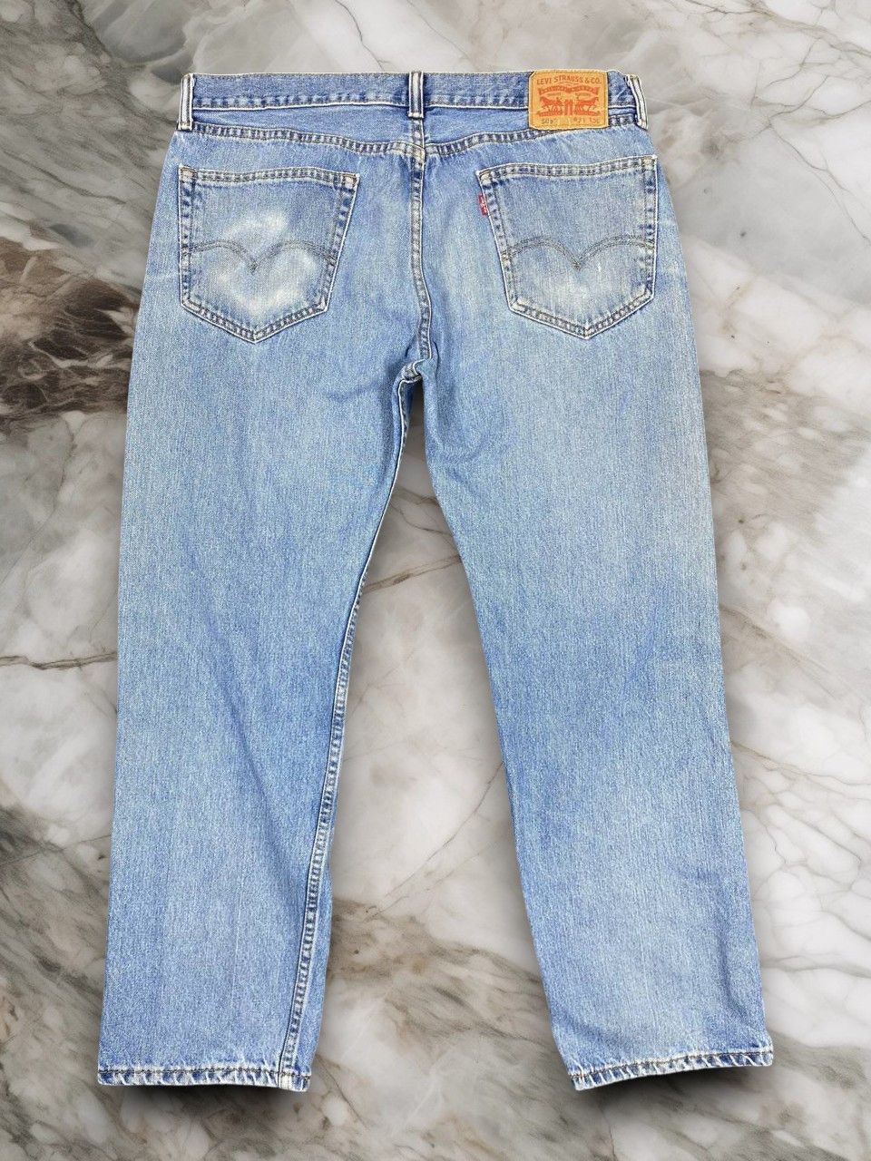 Levi's vintage levis 505 slightly distressed denim nice design Size US 38 / EU 54 - 2 Thumbnail