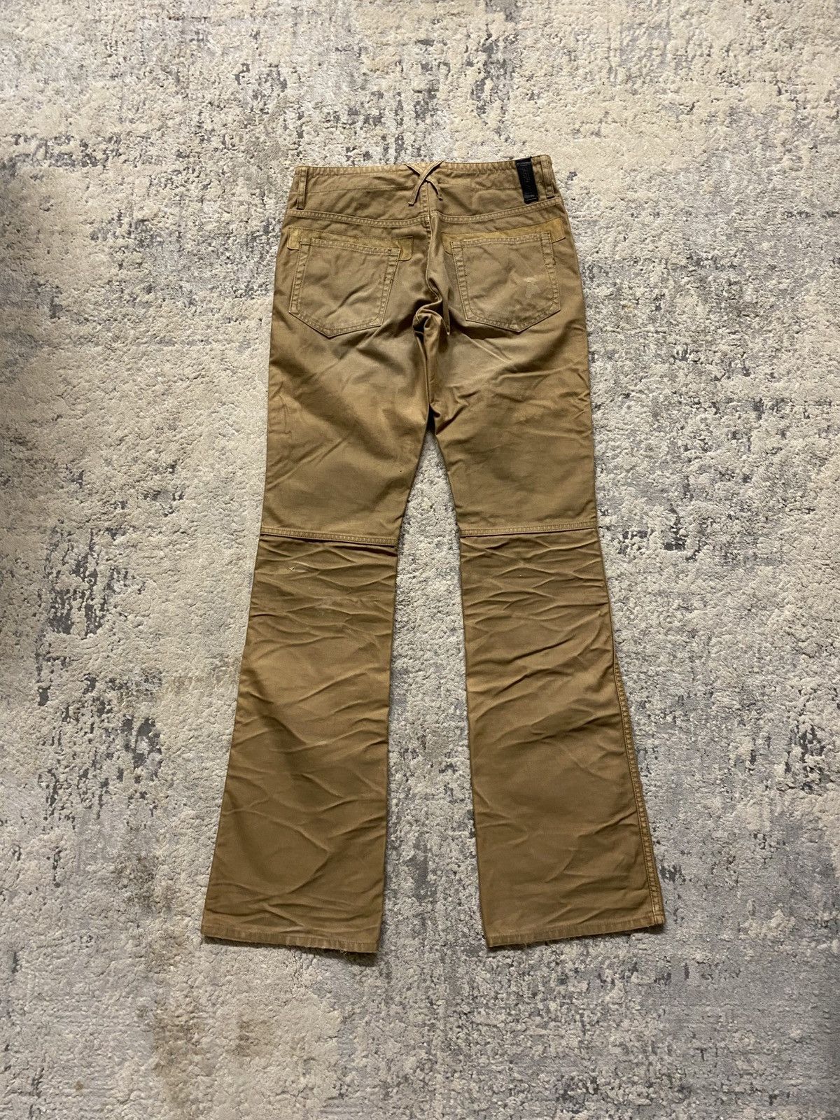 Isamu Katayama Backlash Backlash Suede Panel Oil Stained Bootcut Pants Size US 29 - 6 Thumbnail