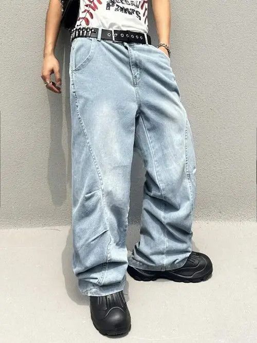 Japanese Brand × Vintage Washed Baggy Denim Jeans Straight Leg Size US 32 / EU 48 - 4 Thumbnail