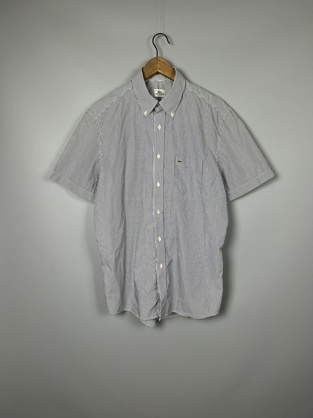 Lacoste × Vintage Vintage Lacoste short sleeve button up stripe shirt Size US L / EU 52-54 / 3 - 1 Thumbnail