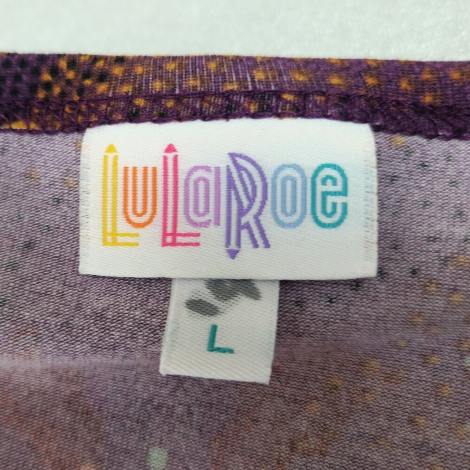 Other LuLaRoe Julia Size Large Dress Purple Starburst Print USA Size L / US 10 / IT 46 - 6 Thumbnail