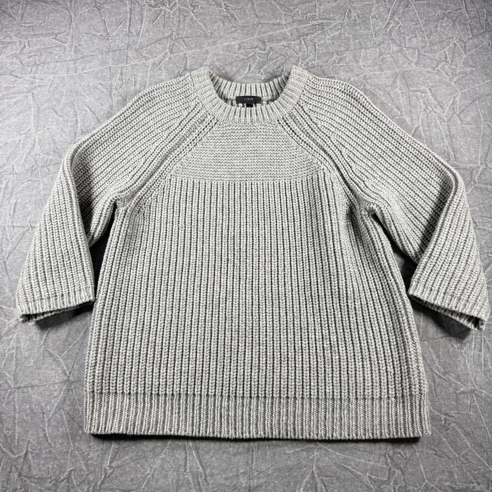 J.Crew J-Crew Sweater Women's S Grey 100% Lambswool Heavy Size S / US 4 / IT 40 - 2 Thumbnail