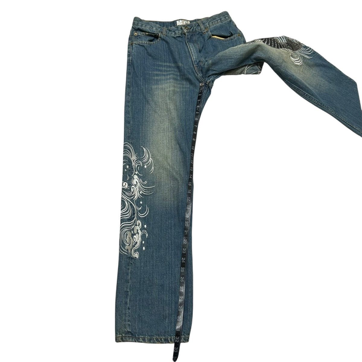 Karakuri Tamashii 369 Karakuri Tamashii jeans embroidered denim blue archive Size US 30 / EU 46 - 18 Thumbnail