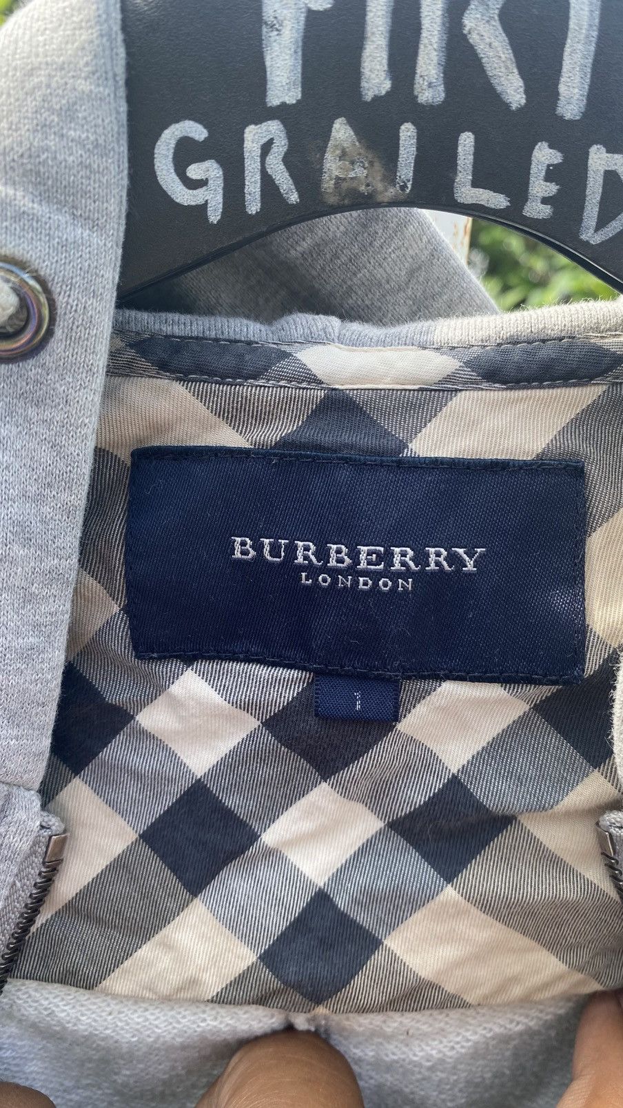 Burberry Grey Zipper Hoodie Size M / US 6-8 / IT 42-44 - 6 Thumbnail