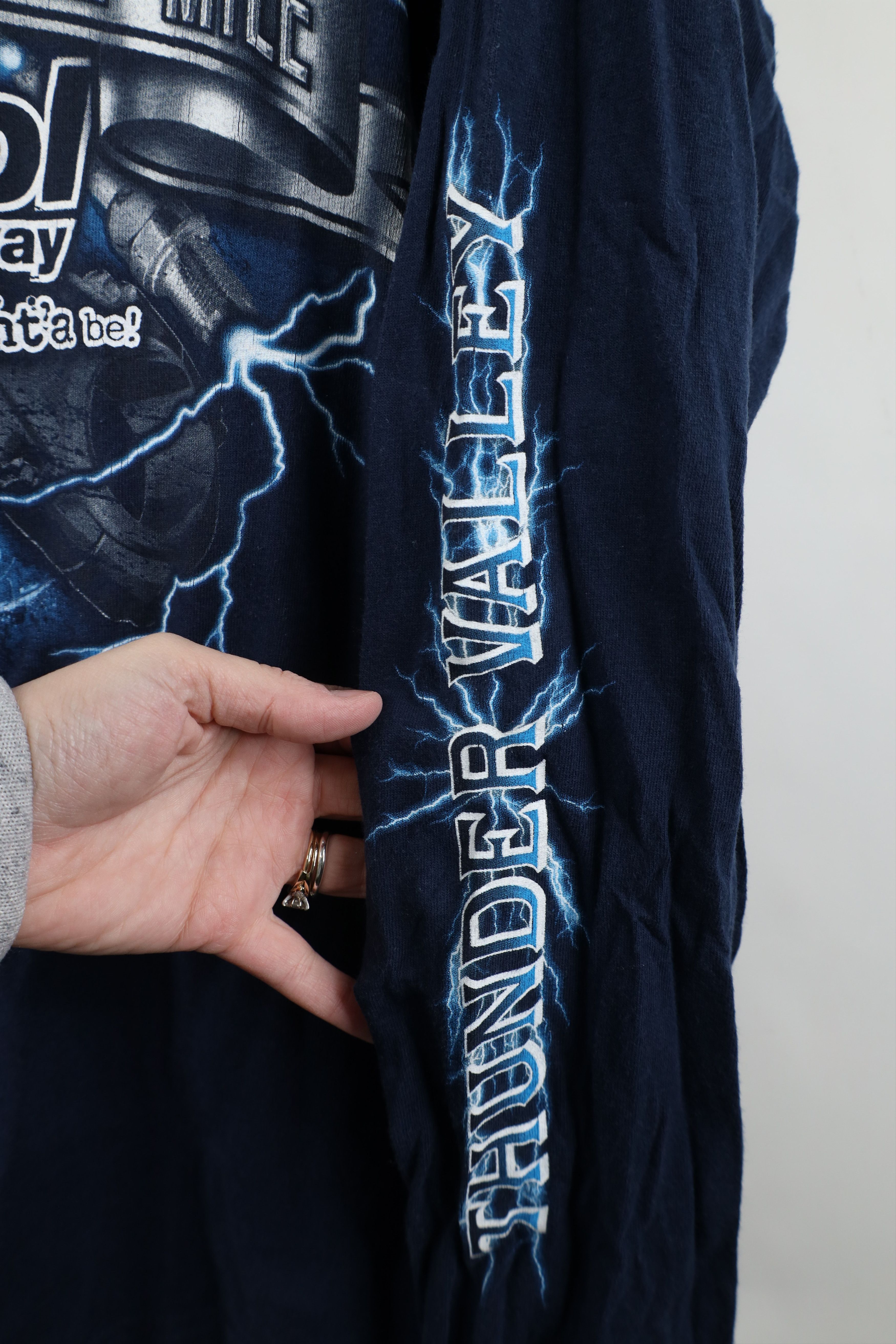 Vintage Vintage Y2K Bristol Motor Speedway Thunder Lightning T-Shirt Size US XL / EU 56 / 4 - 5 Thumbnail