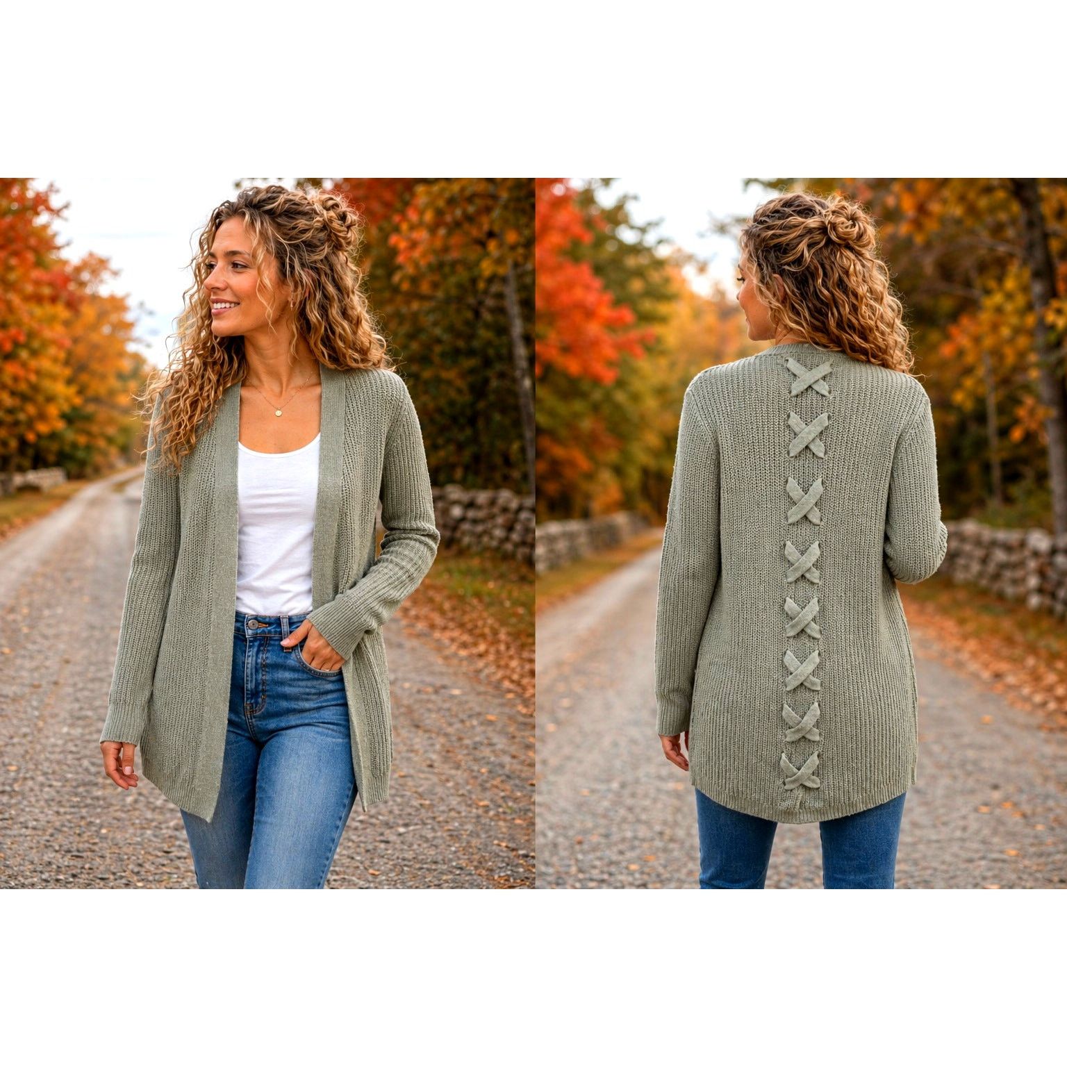 Other Pinque Jamelya Back Detail Cardigan - Shaded Moss - size S Size S / US 4 / IT 40 - 1 Thumbnail
