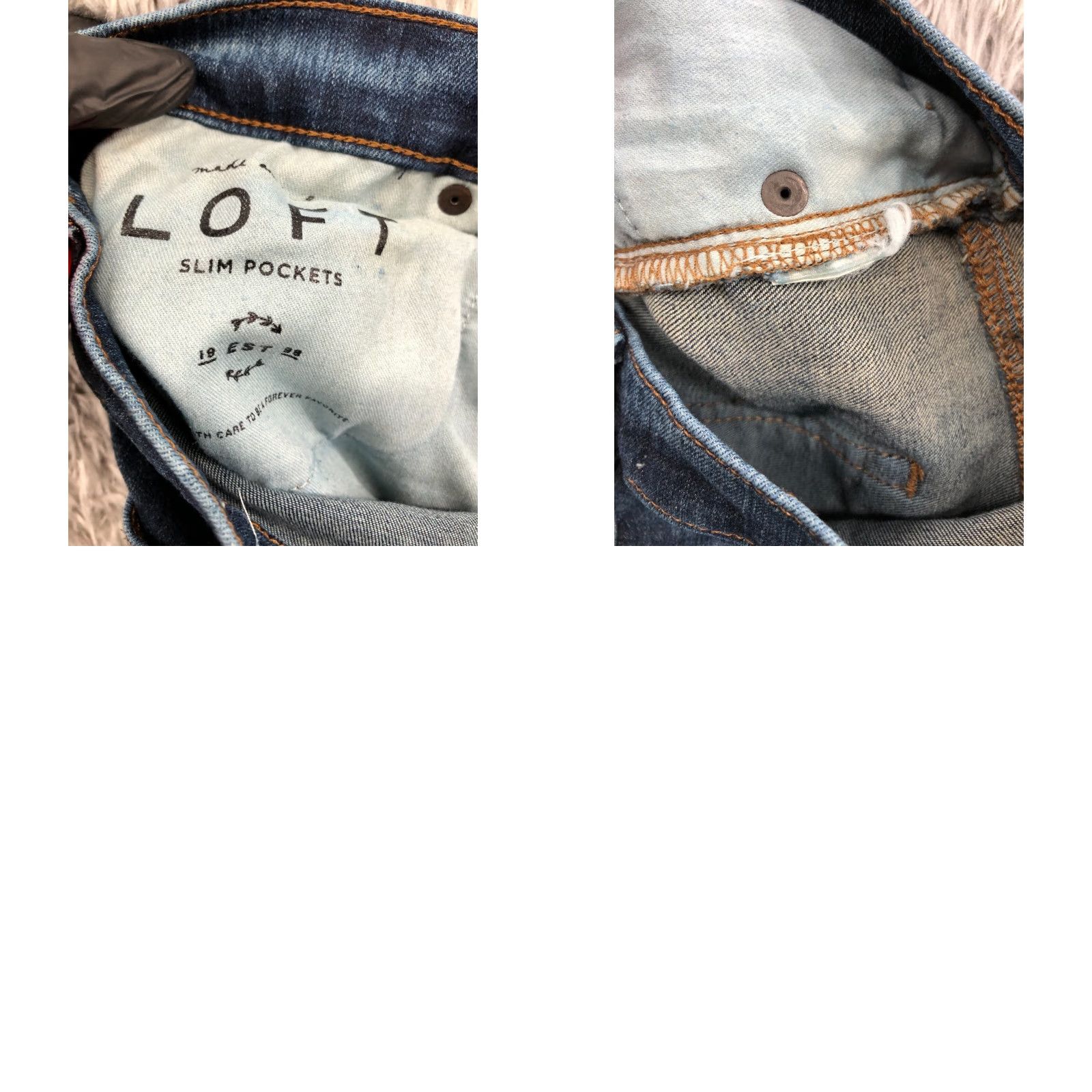 Loft LOFT Jeans Skinny Loft Regular Size 12 Womens Medium Wash Blue 5-Pocket Denim Zip Button Belt Loops Inseam 29 in High Rise Cotton Brand: LOFT Women's Size 34" / US 12 / IT 48 - 8 Thumbnail