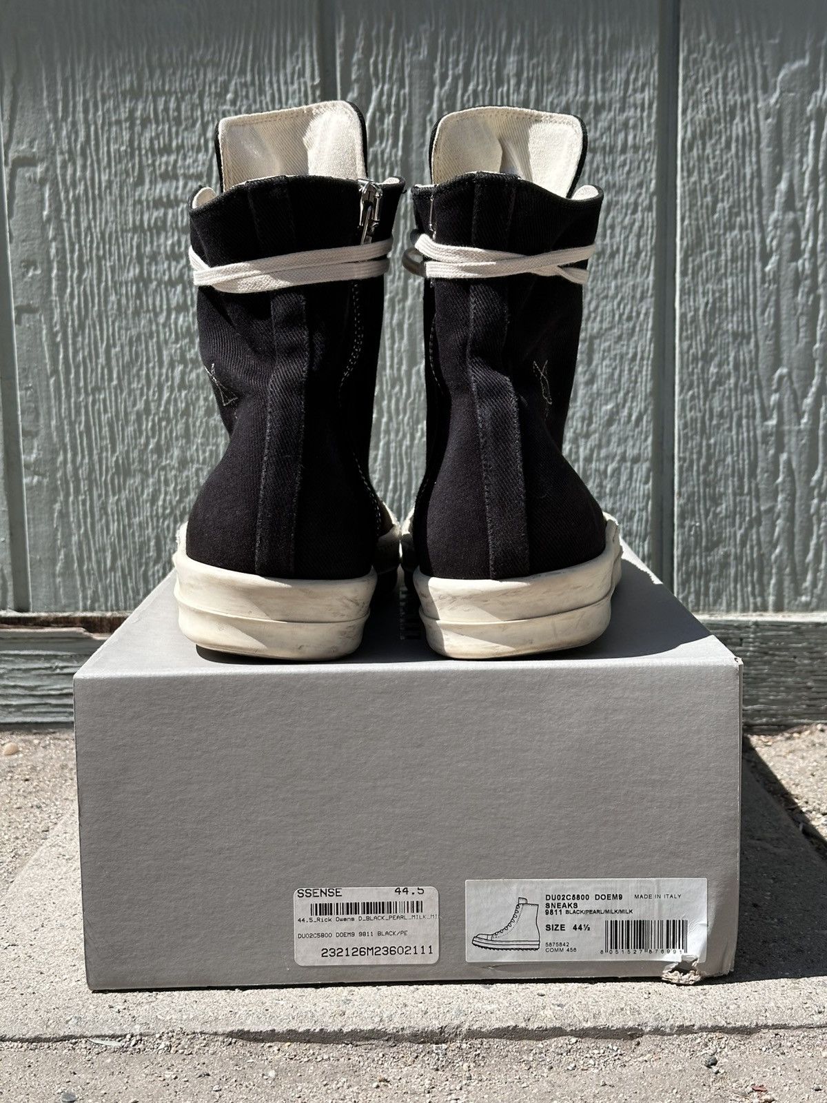 Rick Owens Drkshdw Rick Owens DRKSHDW Black Sneaks Sneakers Size US 11.5 / EU 44-45 - 6 Thumbnail