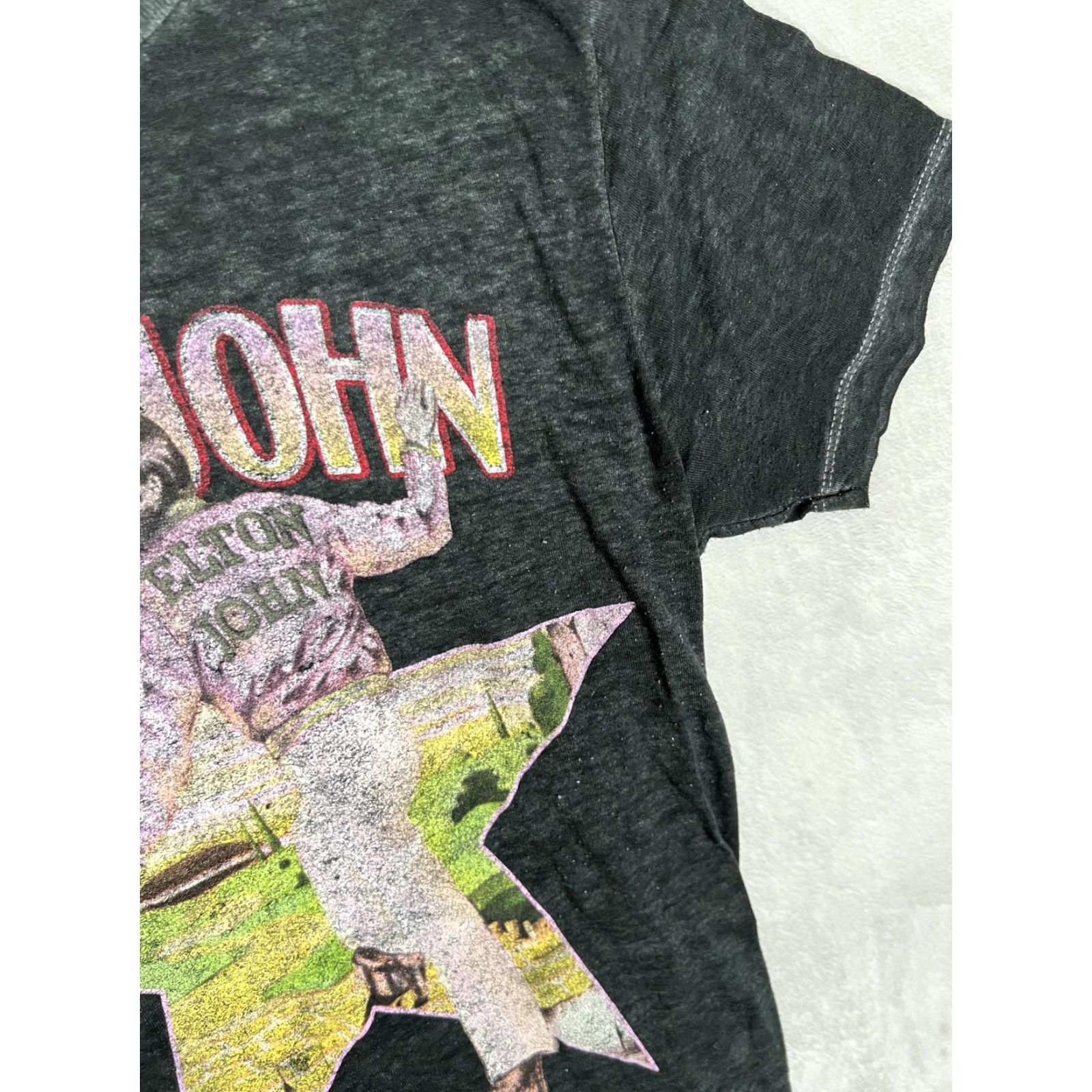 Vintage Elton John T-Shirt Black Mens Small 2022 Tour Concert Farewell Yellow Brick Road Size US S / EU 44-46 / 1 - 6 Thumbnail