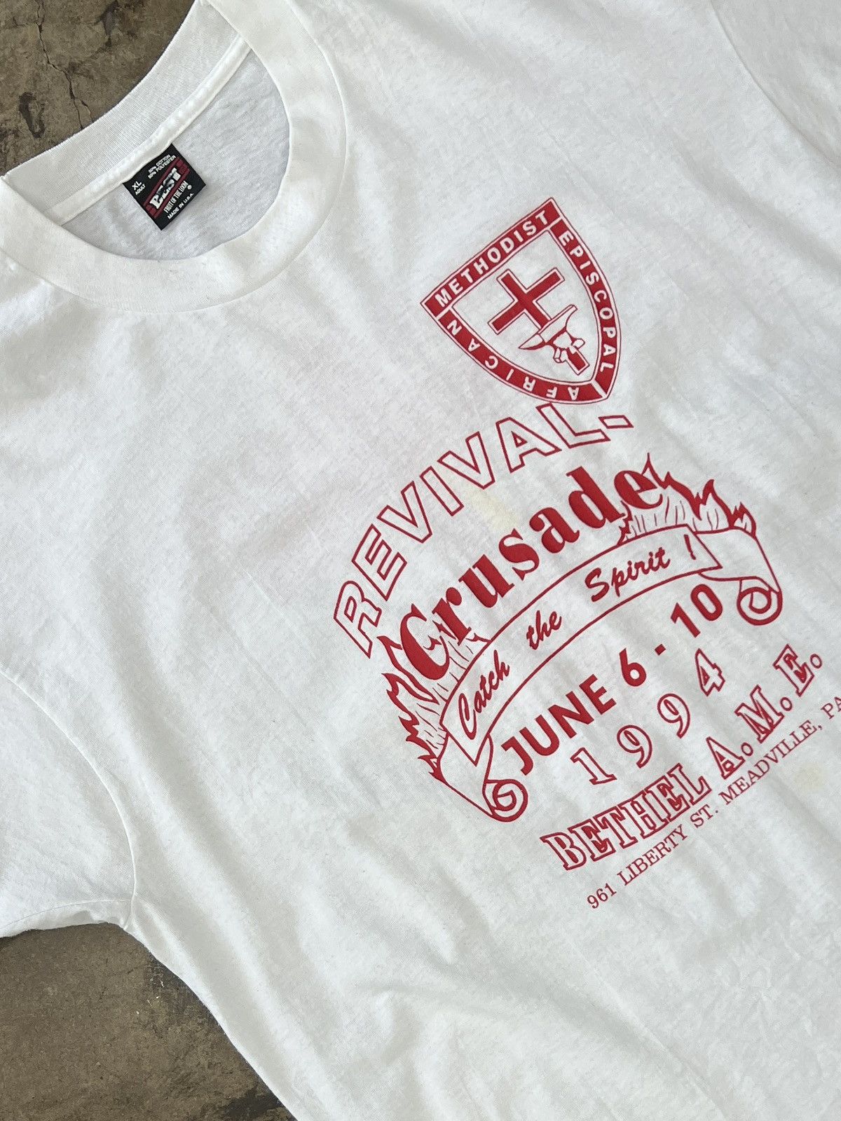 Vintage Vintage 1994 Crusade Jesus Loves You & Me Cross Religious XL Size US XL / EU 56 / 4 - 4 Thumbnail