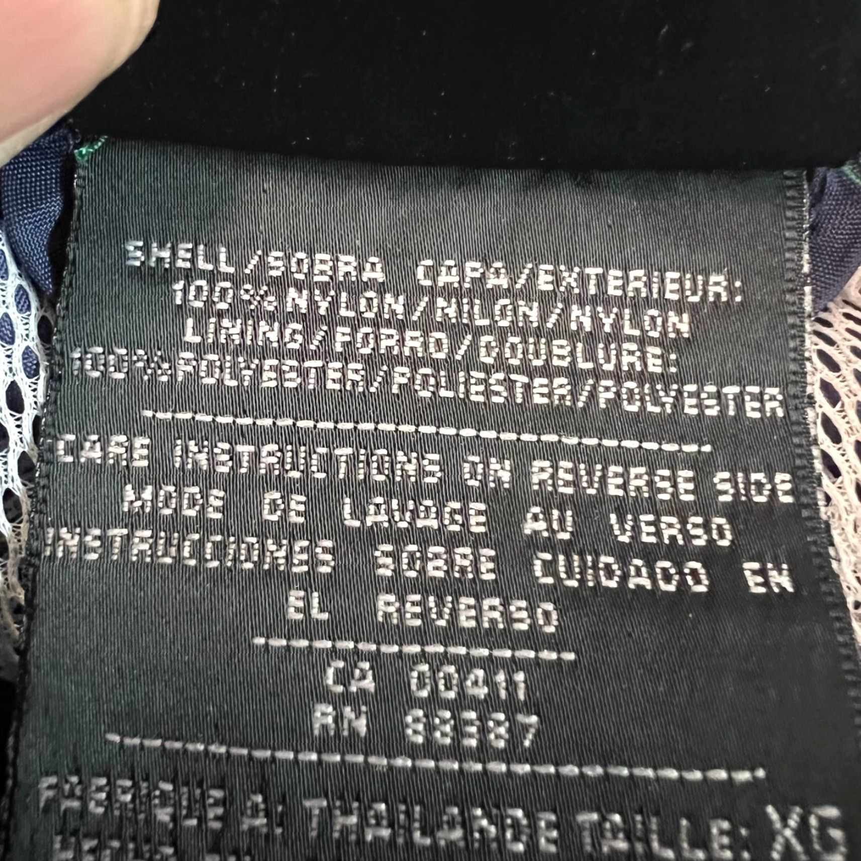 Adidas Adidas Nylon Lined Zip Windbreaker Jacket Mens XL Blue White Hooded Pockets Size US XL / EU 56 / 4 - 6 Thumbnail