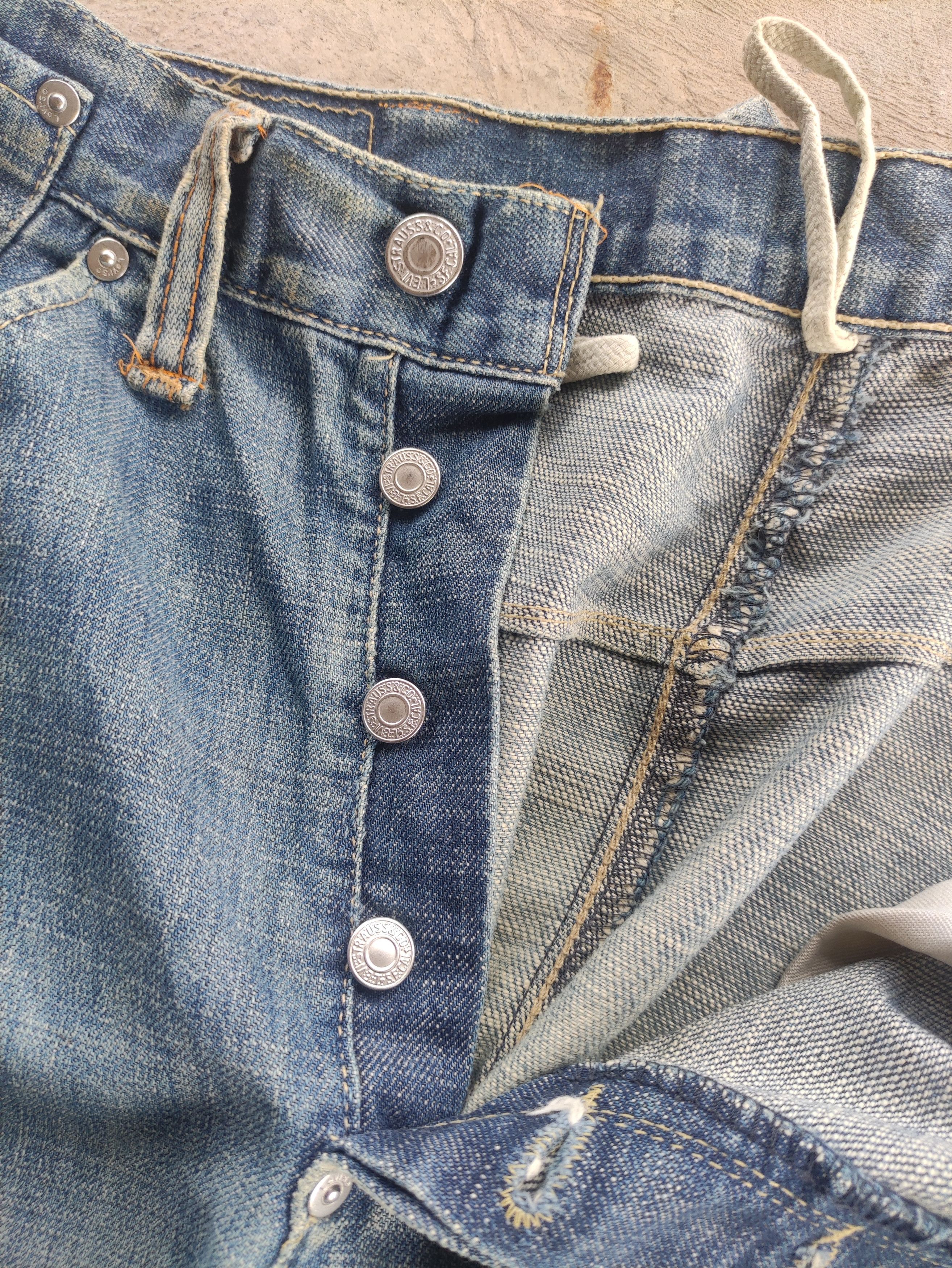 Levi's Vintage Levis Jean Baggy Button Distressed Faded Denim Size US 34 / EU 50 - 5 Thumbnail