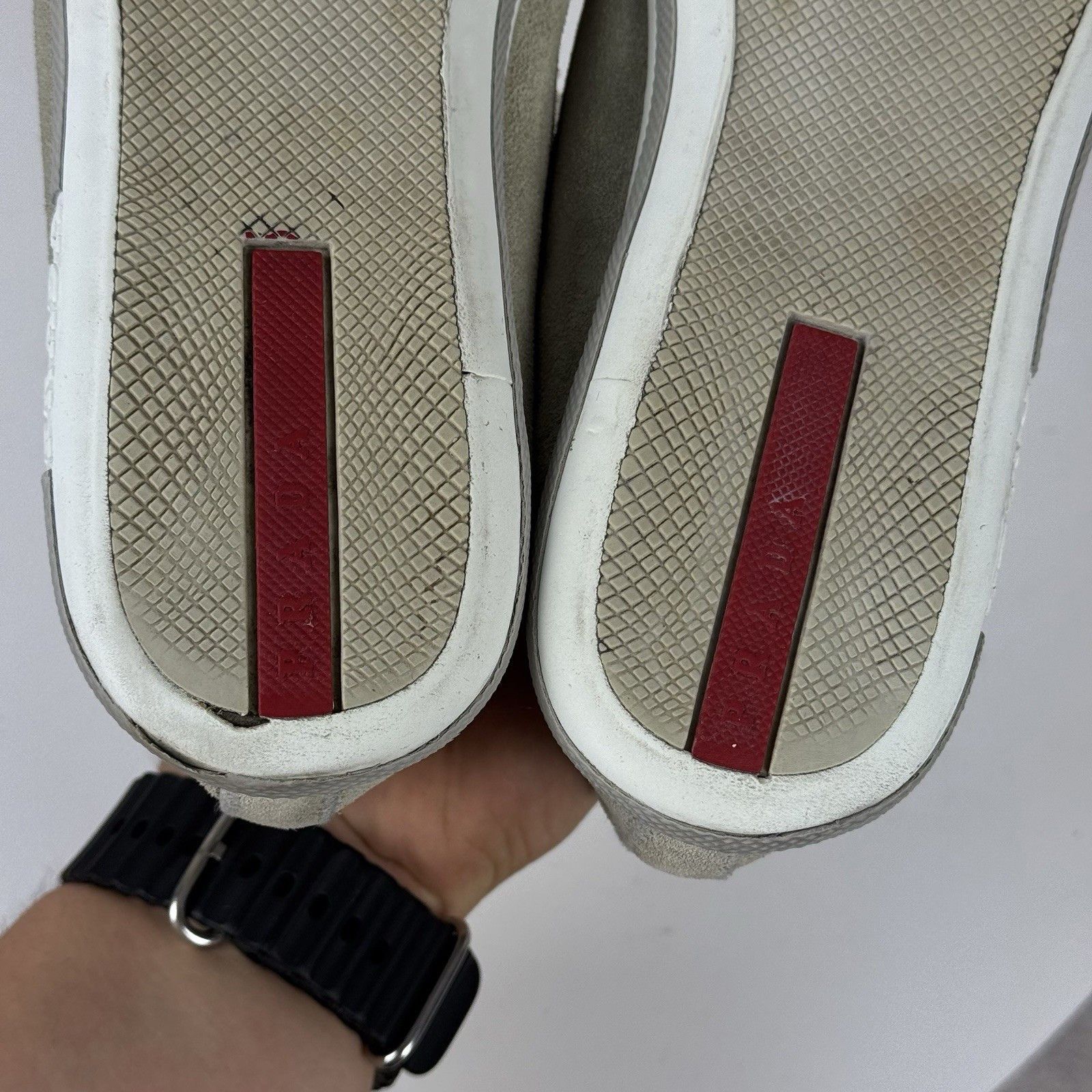 Prada Prada Women Shoes Size 8US/39EU Flat Gray Canvas Rubber Toe Size US 8 / IT 38 - 9 Thumbnail