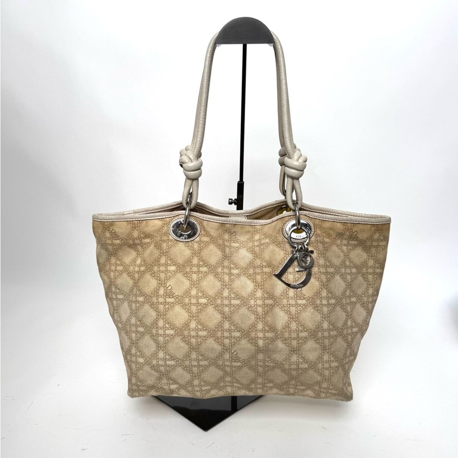 Dior Dior canvas Canage shoulder tote with knotted leather straps Size ONE SIZE - 8 Thumbnail