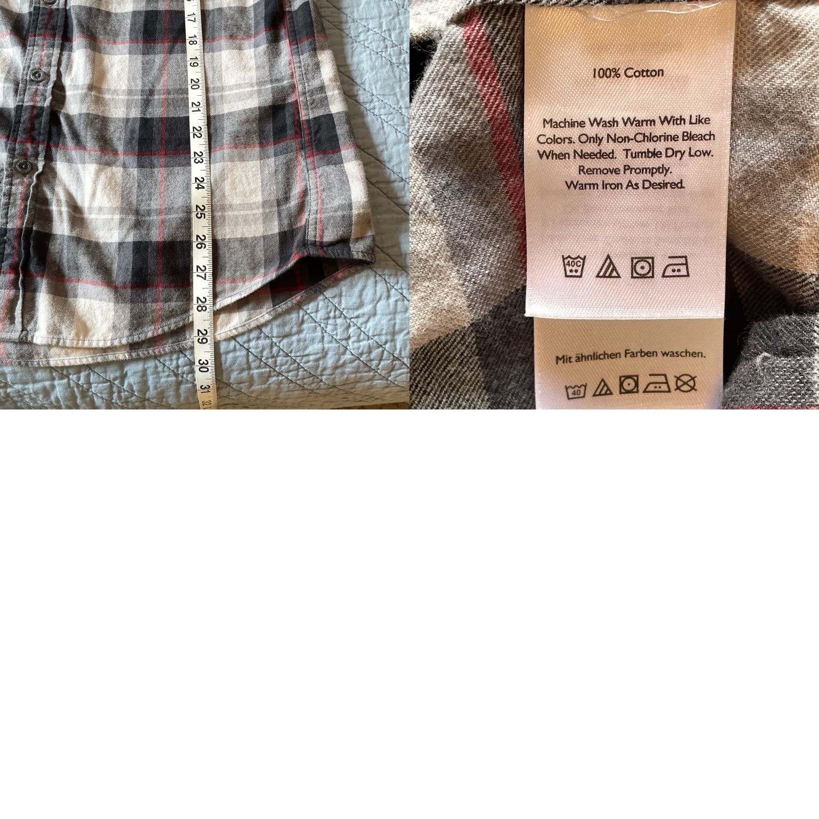 Eddie Bauer Eddie Bauer Button-Down Flannel Shirt Men's M Classic Fit Grey Plaid Soft Size US M / EU 48-50 / 2 - 8 Thumbnail