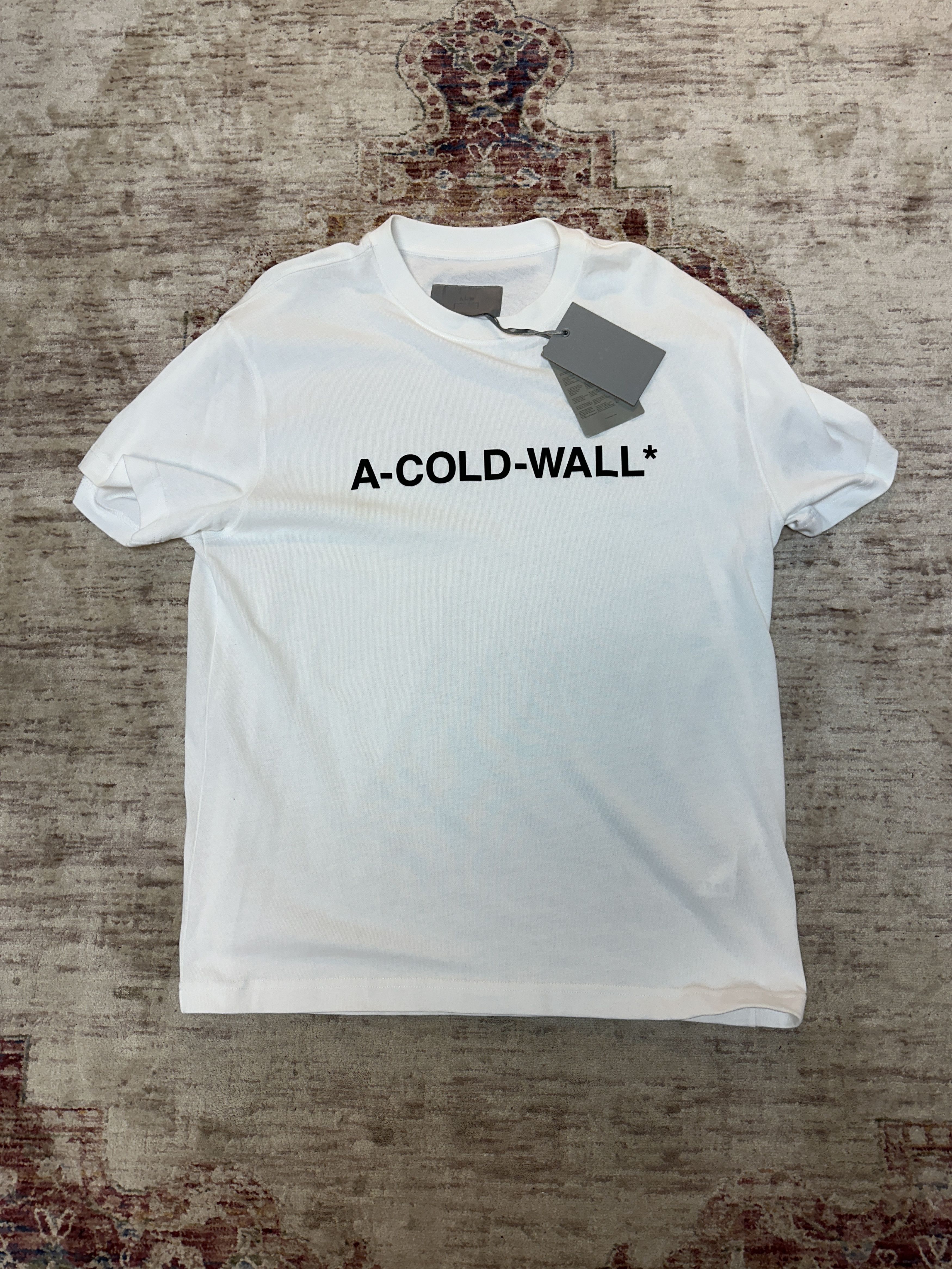 A-Cold-Wall Men's Jersey Essential Logo T-Shirt Size L
