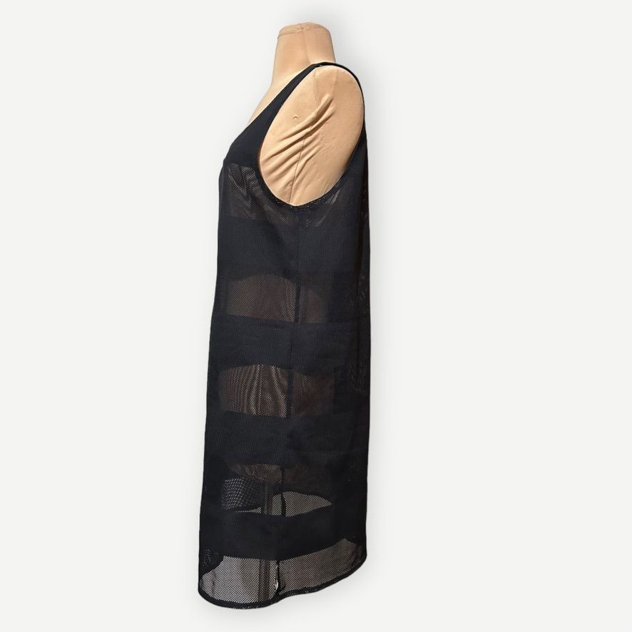 Speedo 90s Swim Cover Up Dress M Black Mesh Banded Beach Pool EUC V Size S / US 4 / IT 40 - 4 Thumbnail